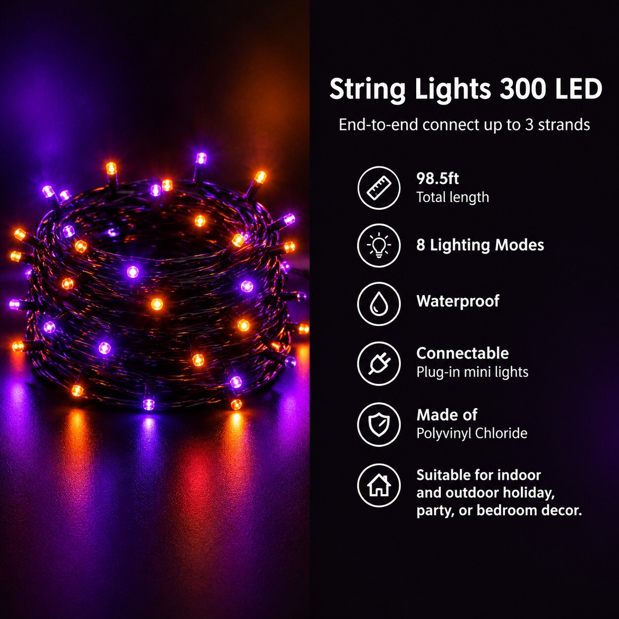 WZK 253111046195 Halloween-String-Lights - View #2