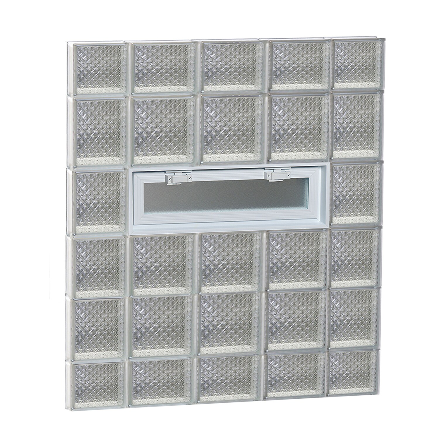 REDI2SET V3644DP Diamond Glass 34-3/4-in x 42-1/2-in Frameless Replacement Vented Glass Block Window