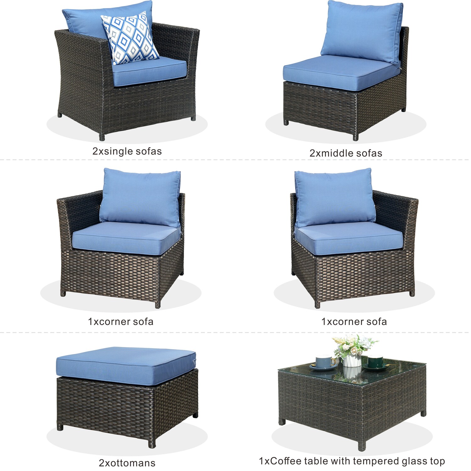 Ovios RS500-92 Patio-Conversation-Sets - View #7