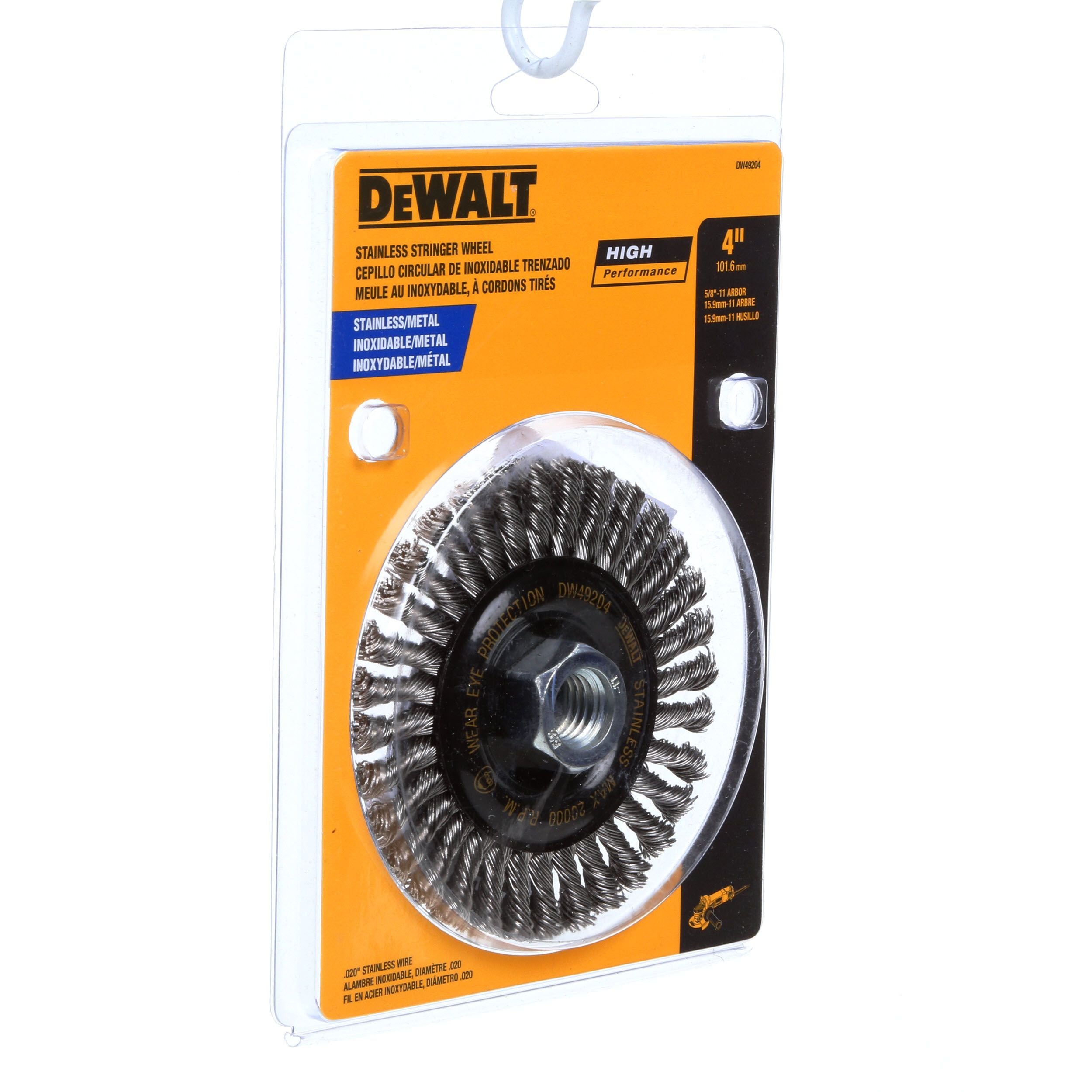 DEWALT DW4930 4-Inch by 5/8-Inch-11 Full Cable Twist Wire Wheel 
