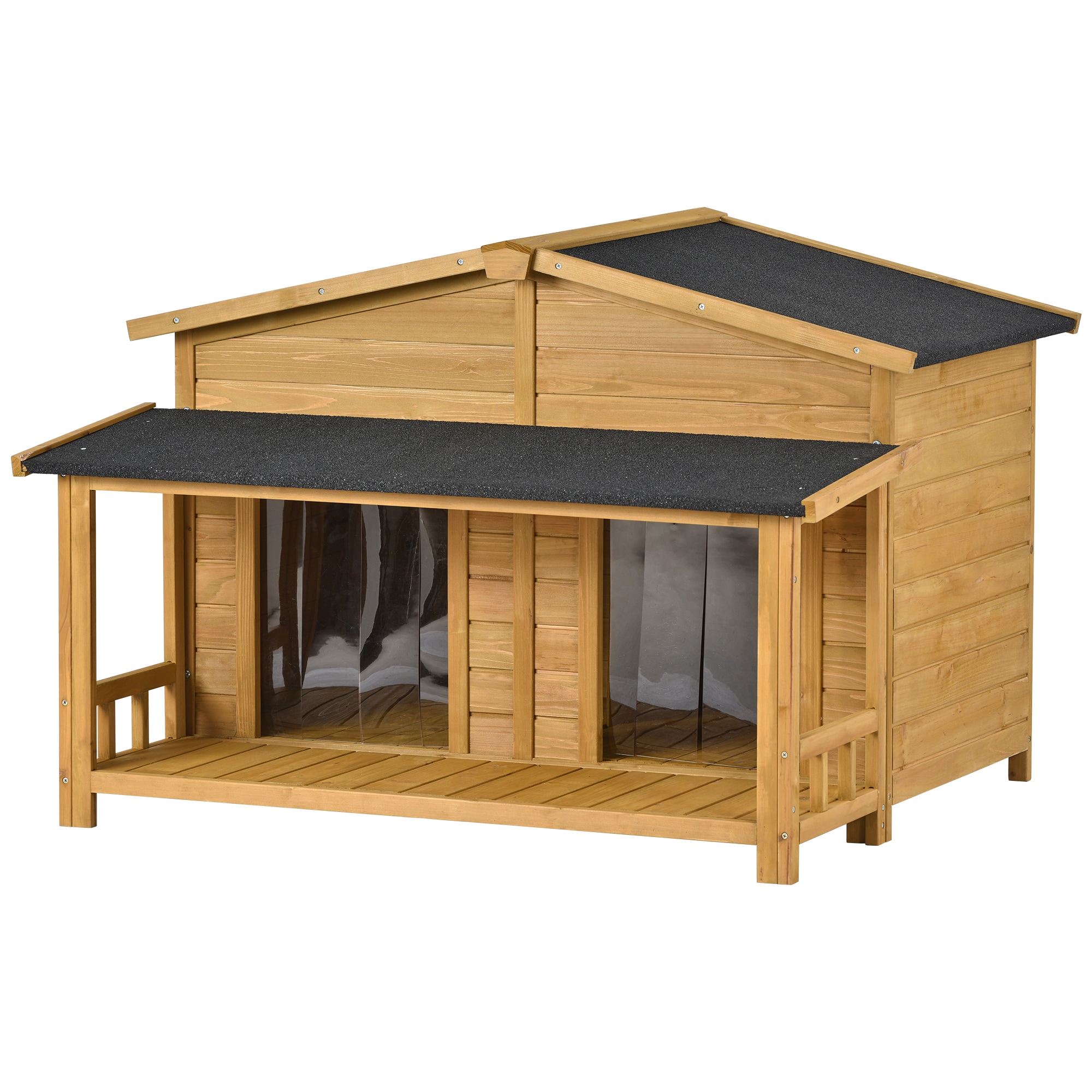 LIVIZA GIG-PS004BN Wood Indoor/Outdoor Medium Dog House