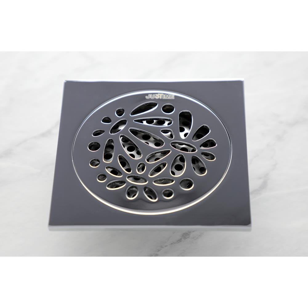 Decorative Shower Drains  4-INCH SQUARE GRID SHOWER DRAIN