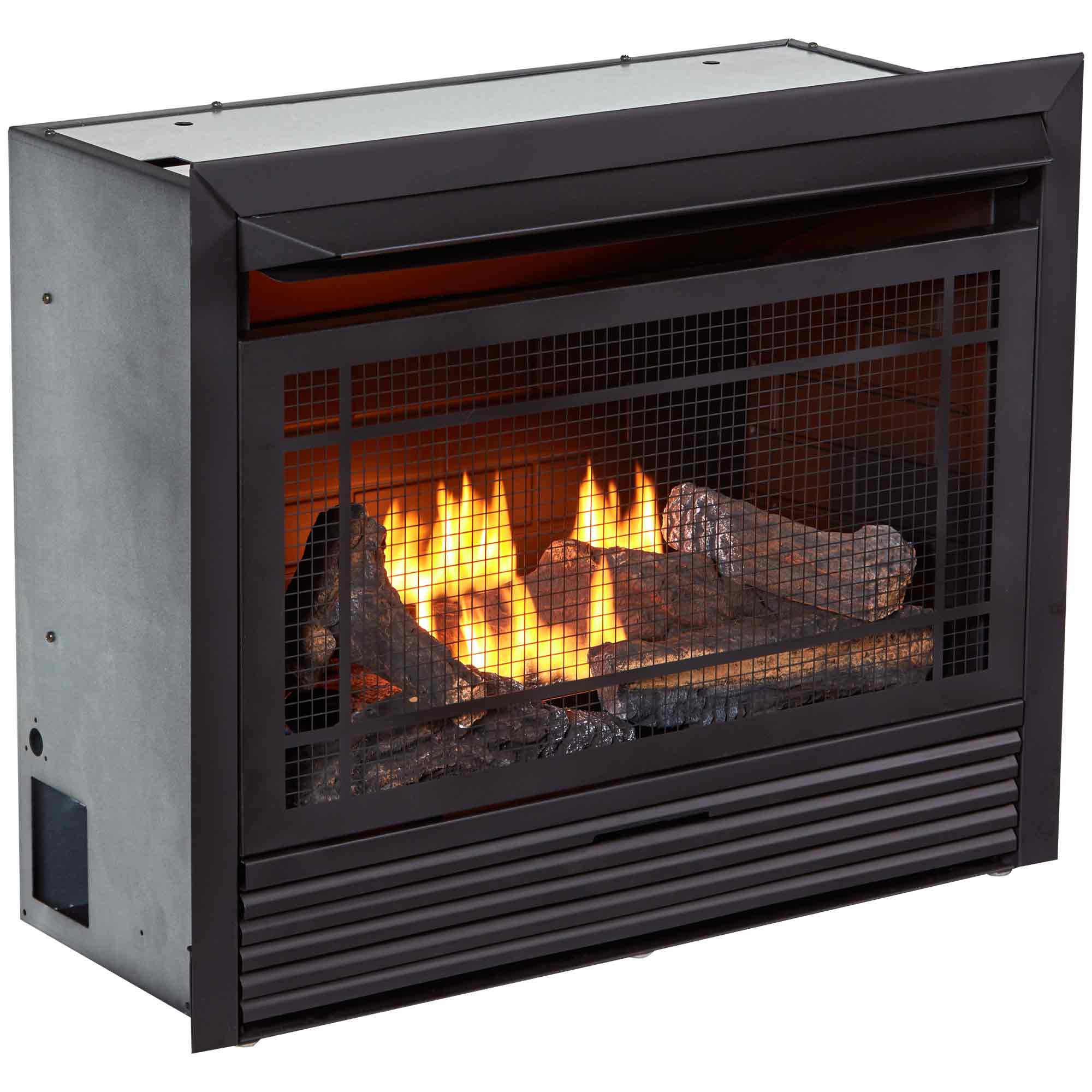 27-in W 26000-BTU Black Vent-free Dual-Burner Gas Fireplace Insert and Remote | - Duluth Forge FDF300R