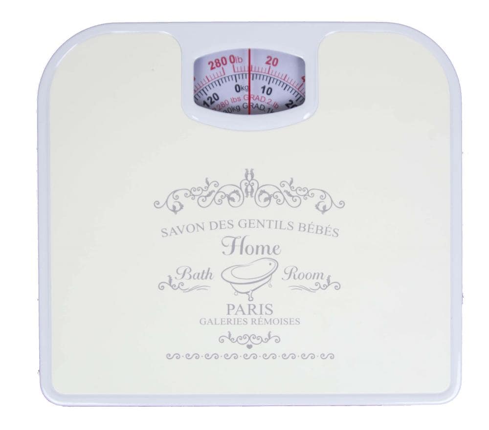 Home Basics Paris Mechanical Weighing Scale, Beige in the Bathroom