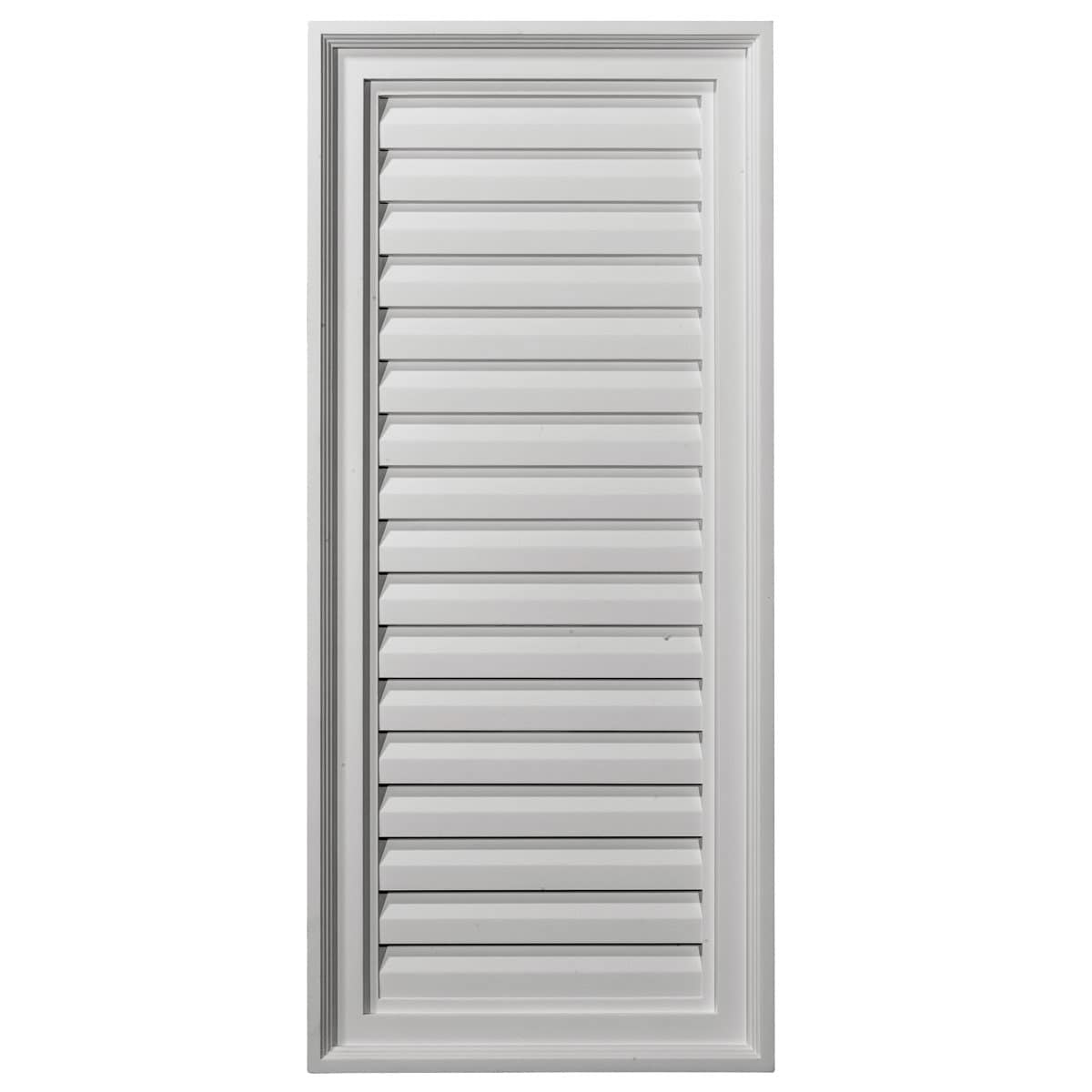 Ekena Millwork GVVE16X36F 14-Inches x 34-Inches White Rectangle Urethane Gable Louver Vent