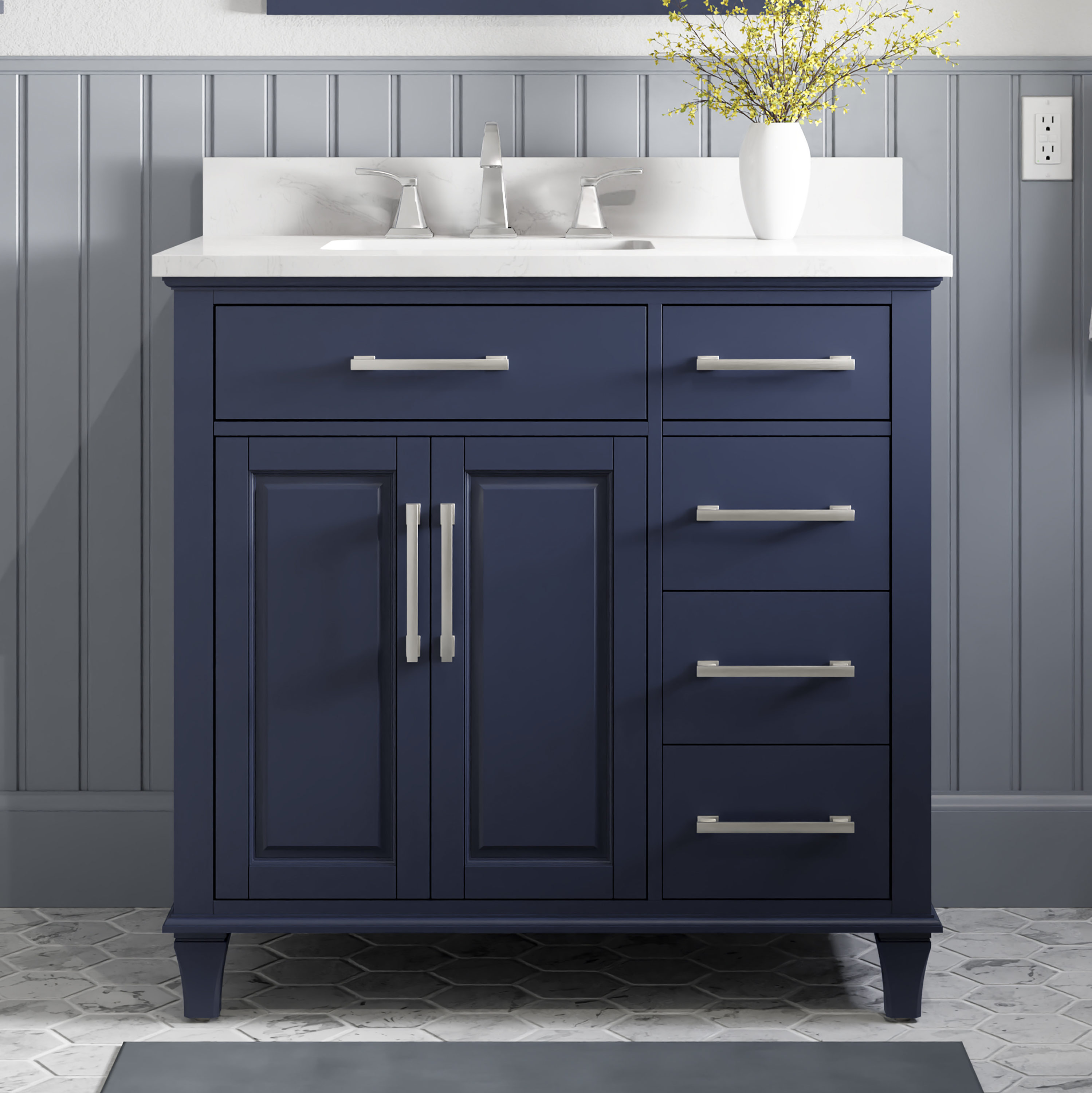 Navy Blue Bathroom Vanities With Sink for Sale