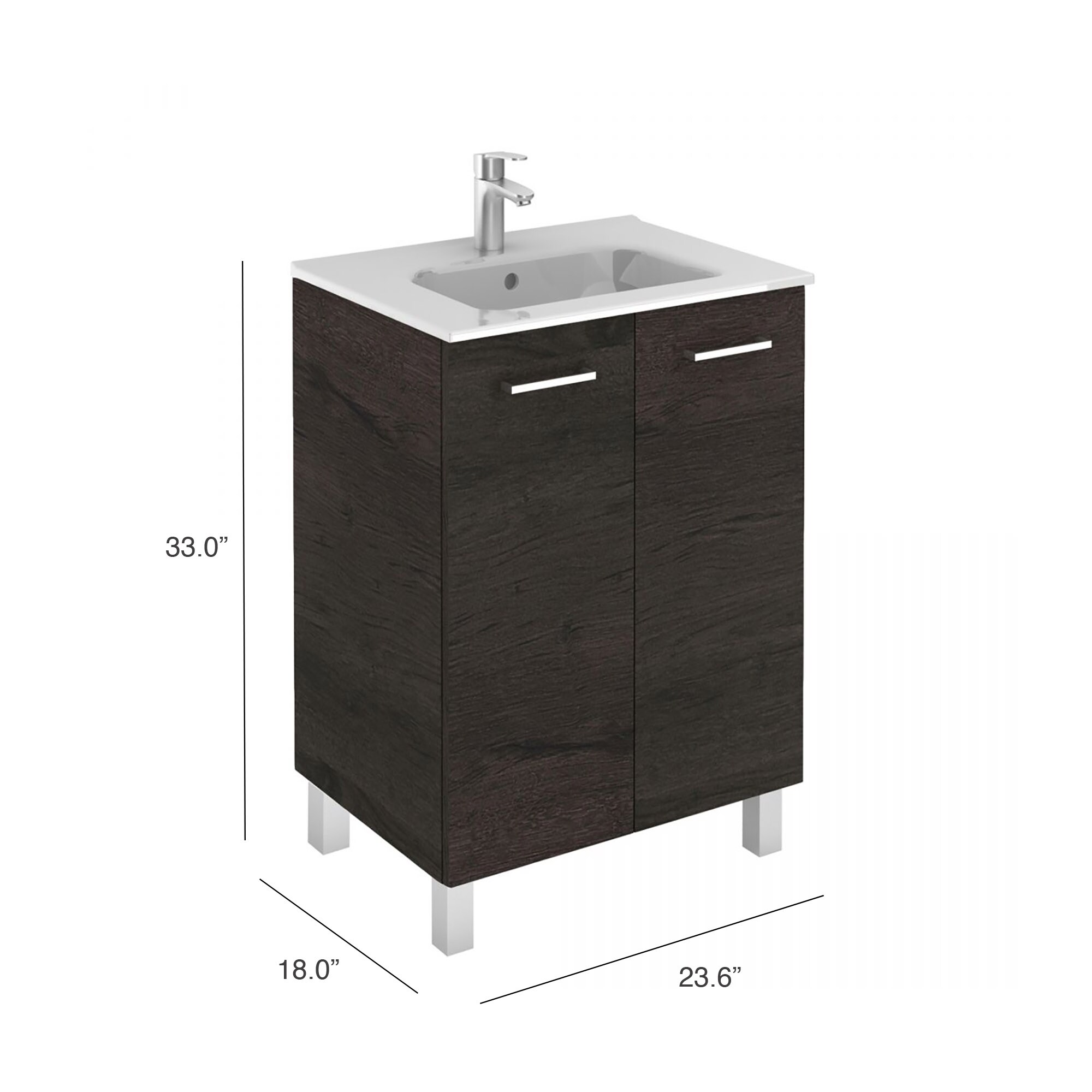 WS Bath Collections LOGIC 60 WE Bath-Vanity-Combo - View #6