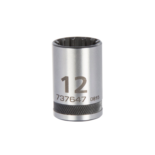 Kobalt Universal Metric 1/4-in Drive Spline 12mm Deep Socket Kobalt Universal Metric 1/4-in Drive Spline 12mm Deep Socket