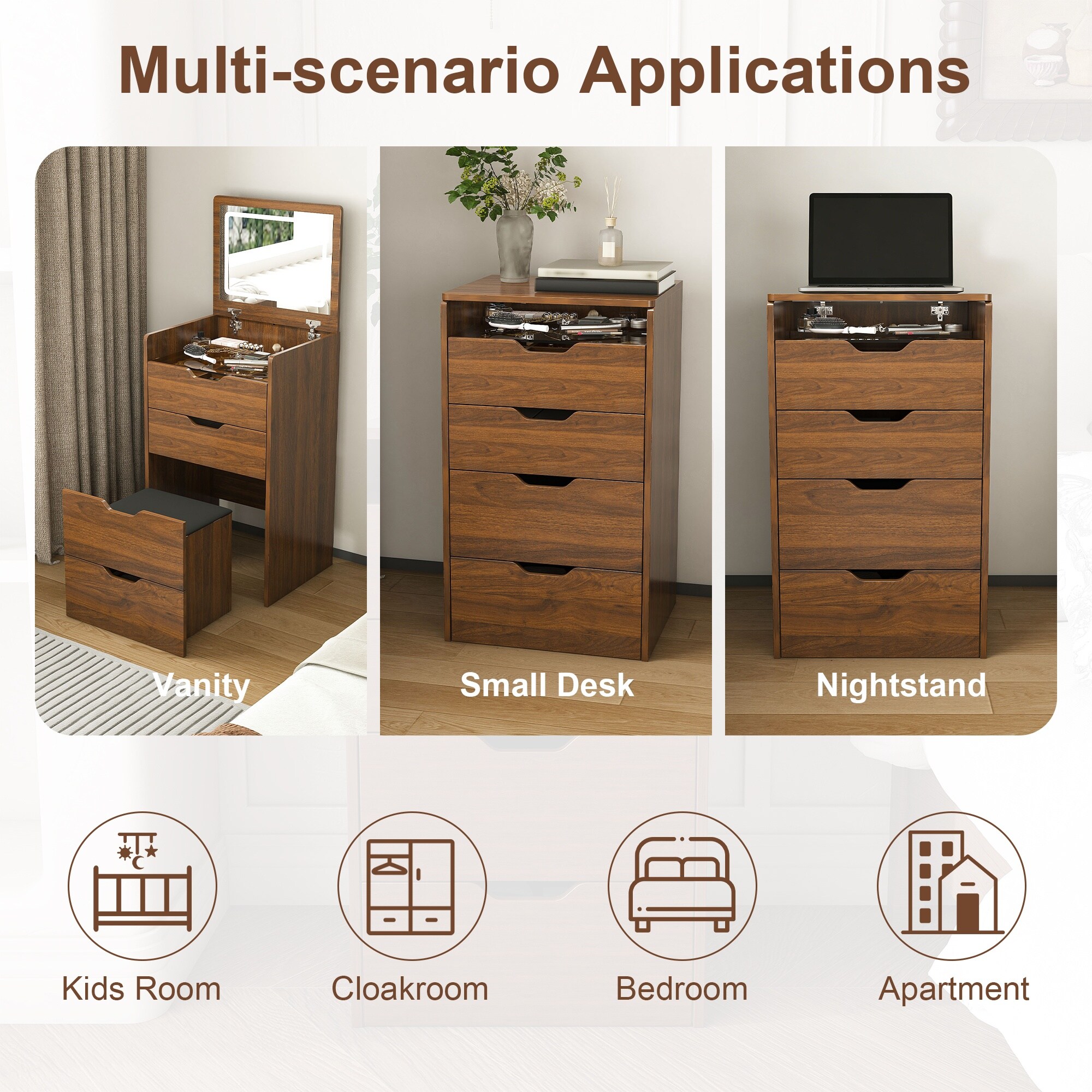 Vorene J-4MJY5PS69810 Bedroom-Vanities - View #3