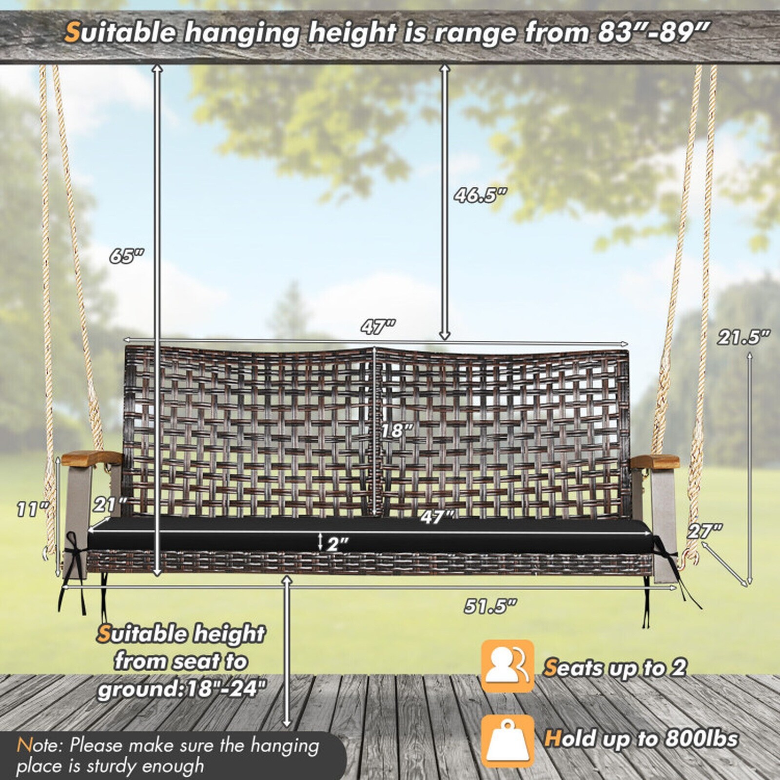SUGIFT LW102SUGHY0663 Swing-Gliders - View #3