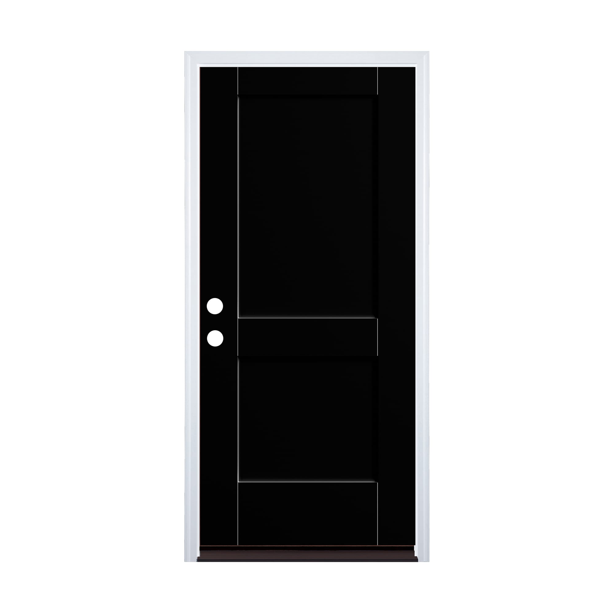 Therma-Tru 36-in x 80-in Fiberglass No Glass Painted Prehung Front Door with Brickmould Insulating Core