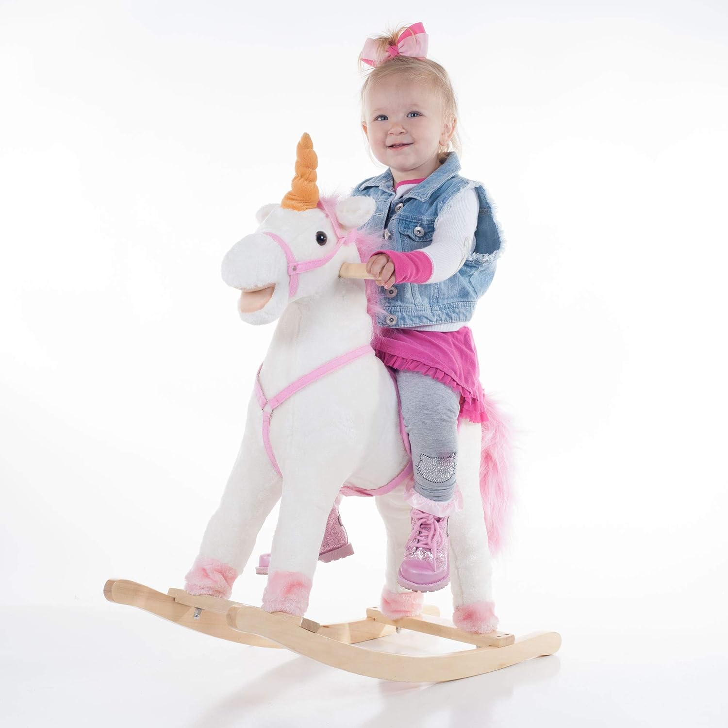 Toy Time Plush Rocking Horse- Ride-On Unicorn Rocking Toy in the Kids Play  Toys department at