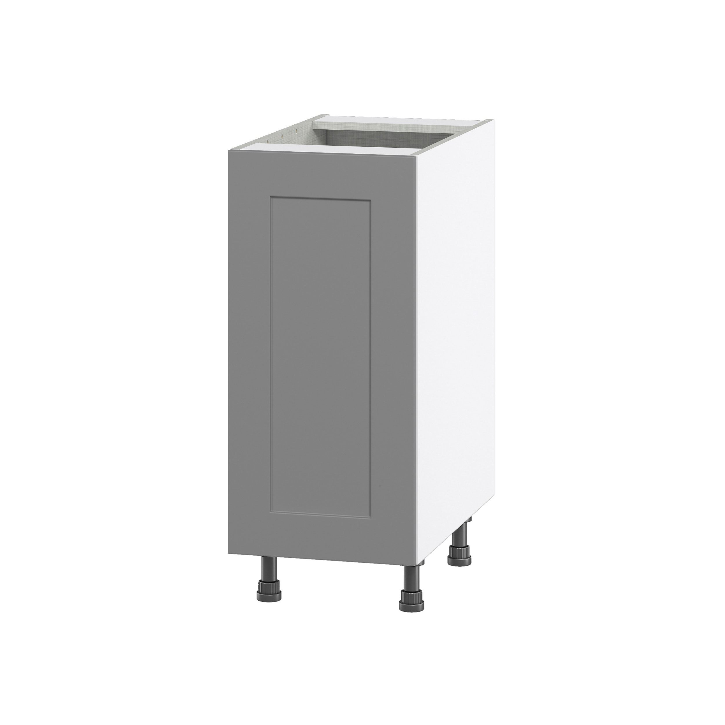 Hugo&Borg Beaumont 15-in W x 34.5-in H x 24-in D Slate Gray Base Fully Assembled Cabinet (Flat Panel Shaker Door Style)