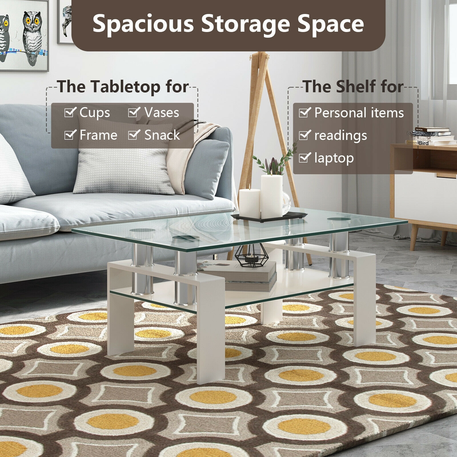 Slickblue D-CO-HW94866WH Coffee-Tables - View #4