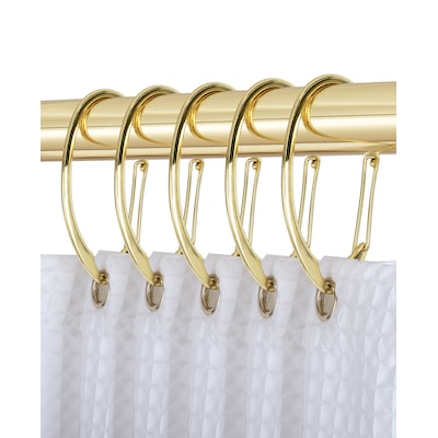 Utopia Alley 12 Pack Gold Single Shower, Brushed Gold Shower Curtain Pole