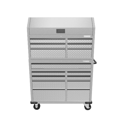 Gladiator Premier 41-in W x 63-in H 15 Friction Stainless Steel Tool Chest Combo (Silver) Gladiator Premier 41-in W x 63-in H 15 Friction Stainless Steel Tool Chest Combo (Silver)