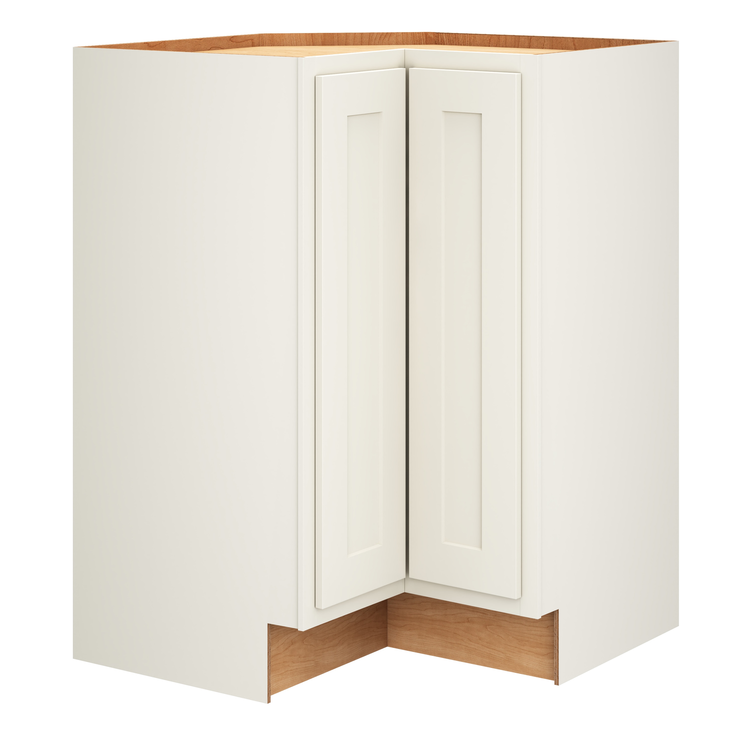 Diamond Express 321 BER33R Jamestown 33-in W x 34.5-in H x 24-in D White Partial Overlay L-shaped Corner base Fully assembled Plywood Cabinet (Recessed Panel Shaker)