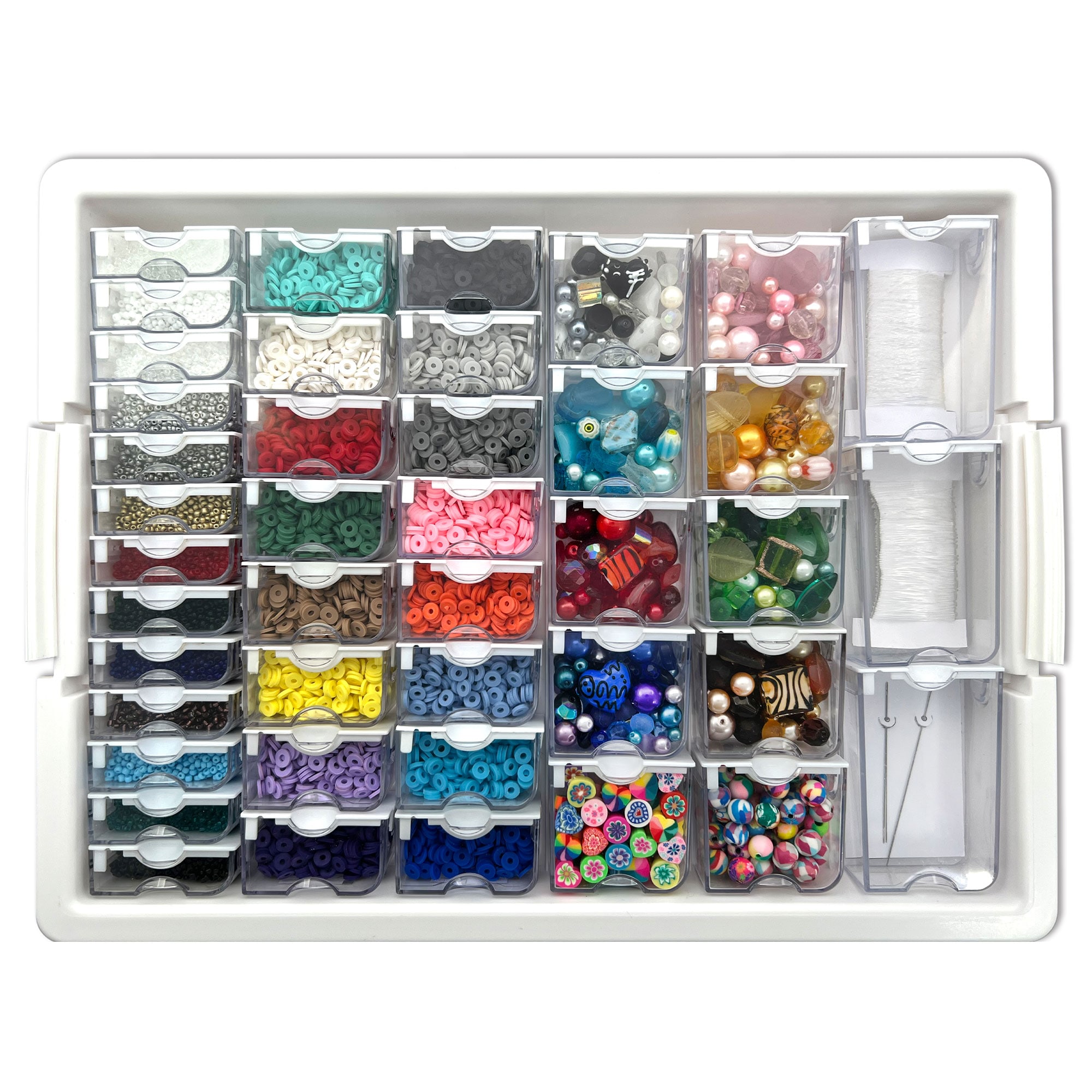 Bead Storage Solutions 318241 Elizabeth Ward Assorted Glass and Polymer Clay Bead Tray