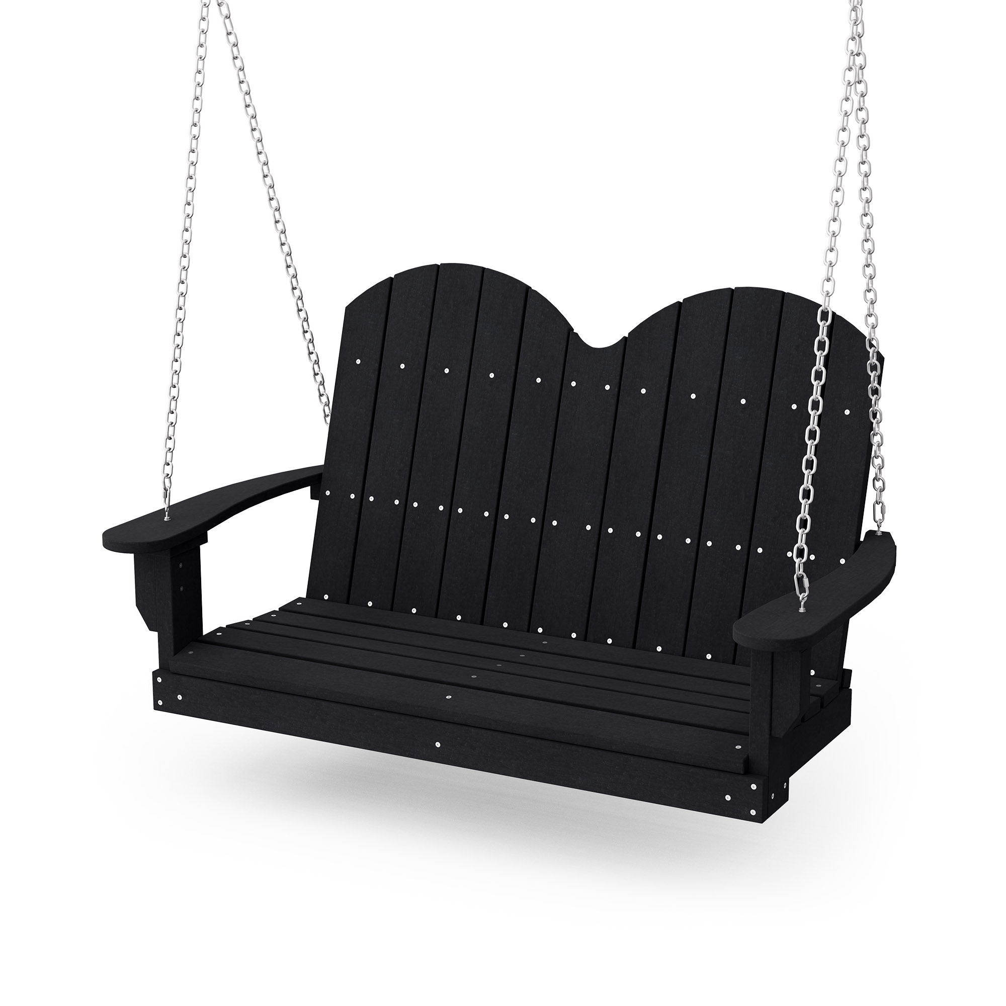 Wildridge LCC-203-BK Classic Savannah 2 -person Black Plastic Outdoor Swing