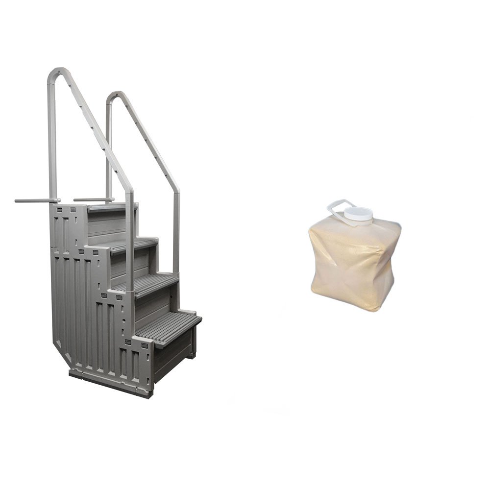 Confer 126459 54-in Plastic A-frame Pool Ladder with Hand Rail
