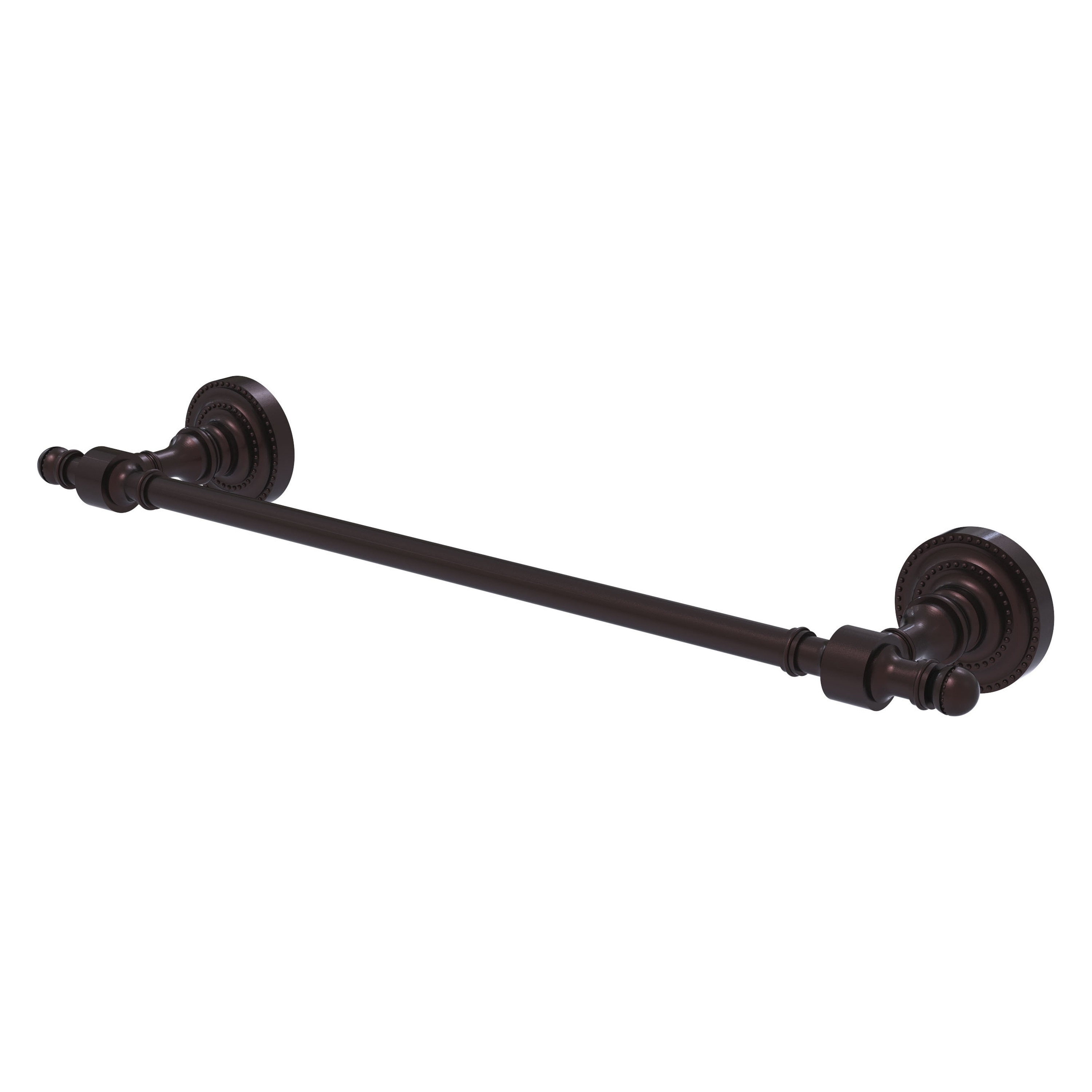 Allied Brass RD-31/24-ABZ Retro Dot 24-in Antique Bronze Wall mount Single Towel Bar