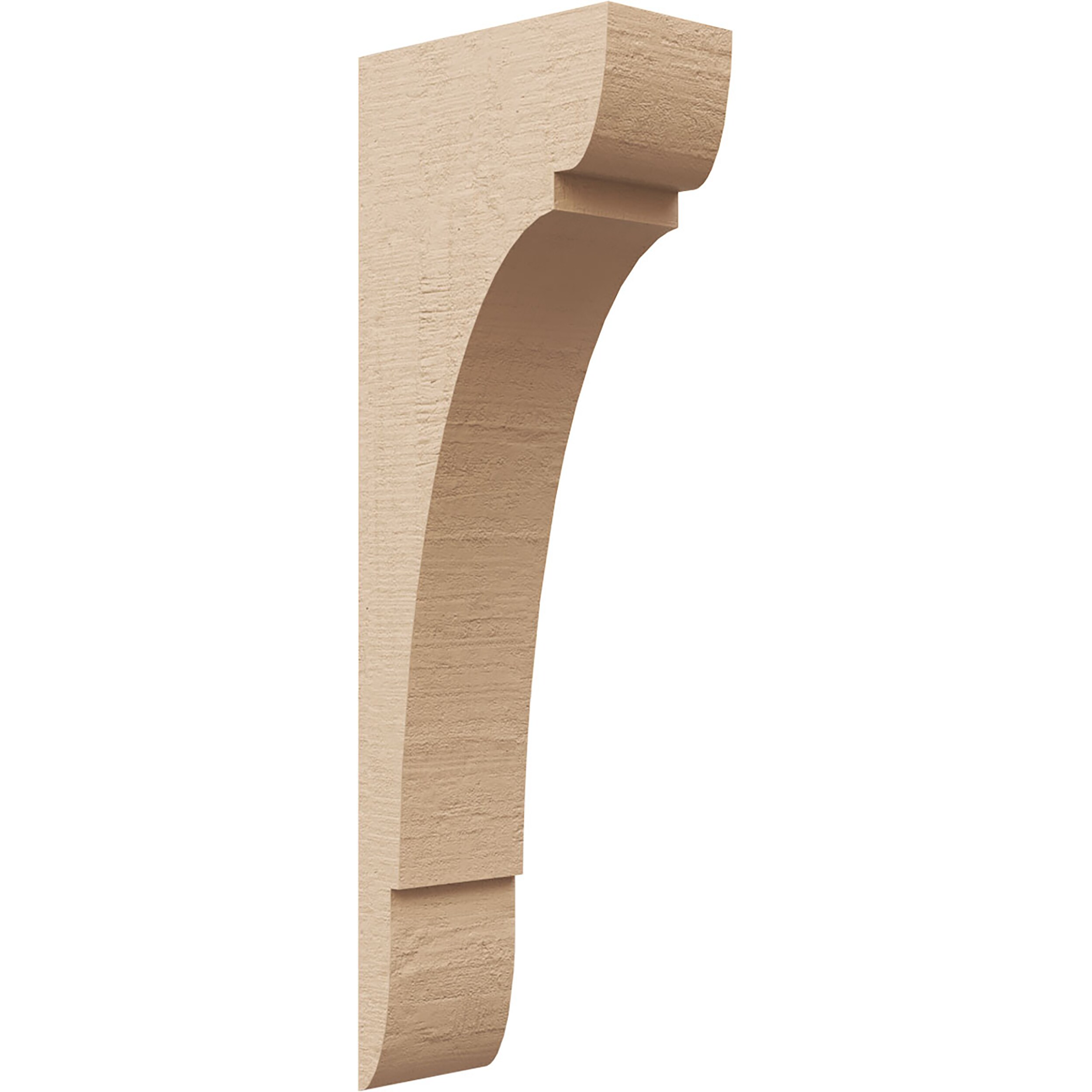 Ekena Millwork CORU03X06X18OLYRCPR 3-in x 6-in x 18-in Rough Cedar Woodgrain TimberThane Primed Urethane Paintable/Stainable Corbel