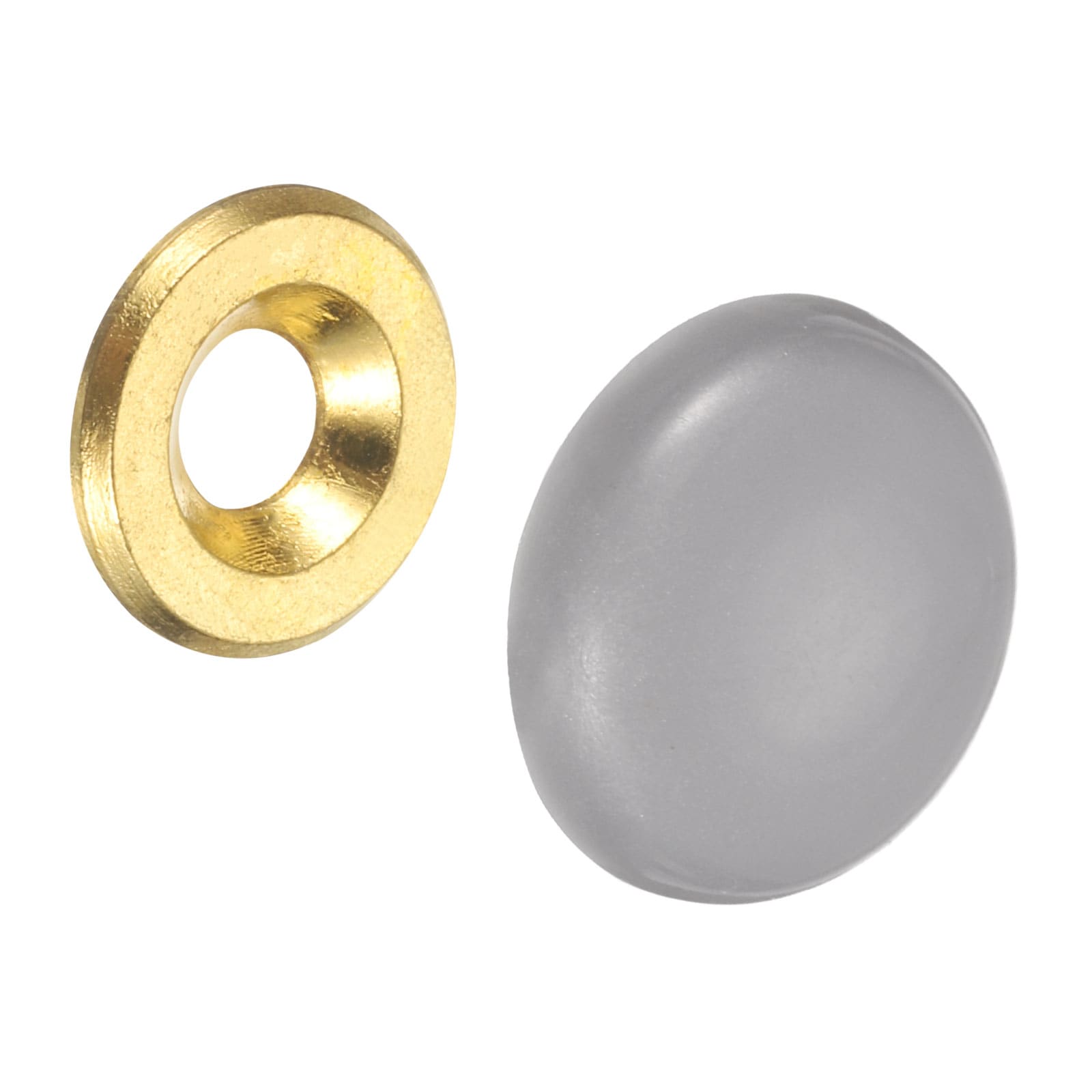 Unique Bargains 14pcs 16.8 mm Decorative Caps Cover Nails Zinc Alloy Screw Covers Caps Mirror Fixing Screws for Mirrors Coffee Tables Wooden or Glass Furniture Light Grey #S26090801UX4187