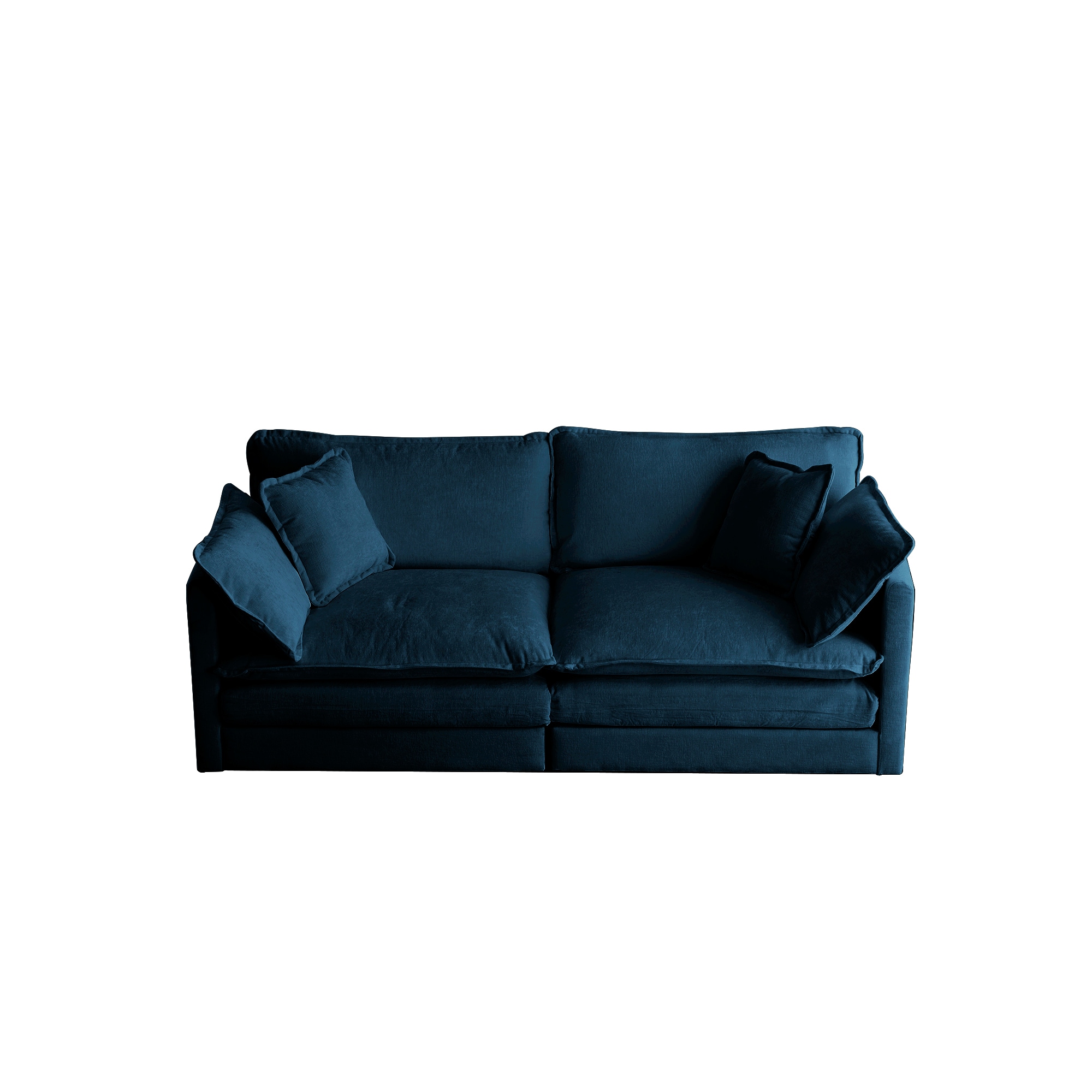 Bybafun YC5200058 76.7-in Modern Blue Sofa