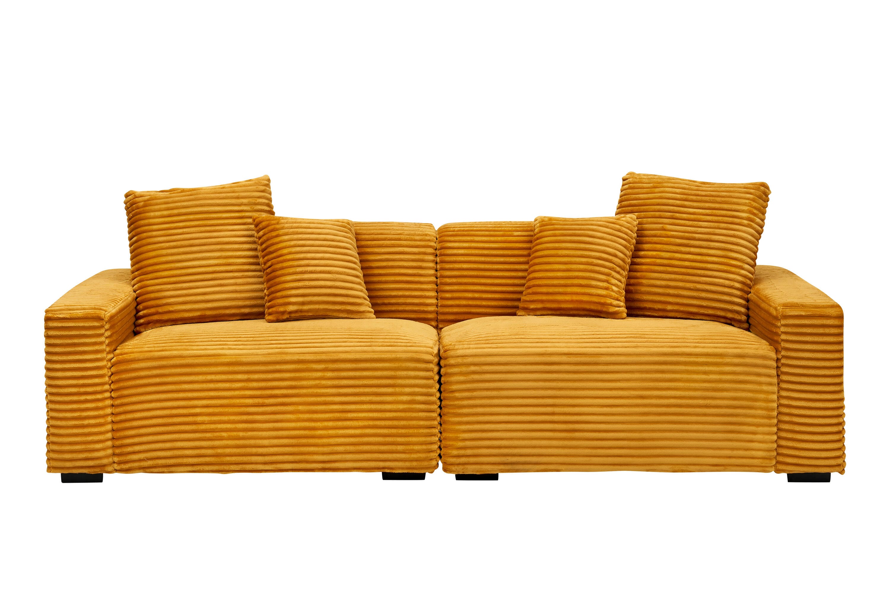 Bybafun YC5200096 106-in Modern Orange 4 -seater Sofa