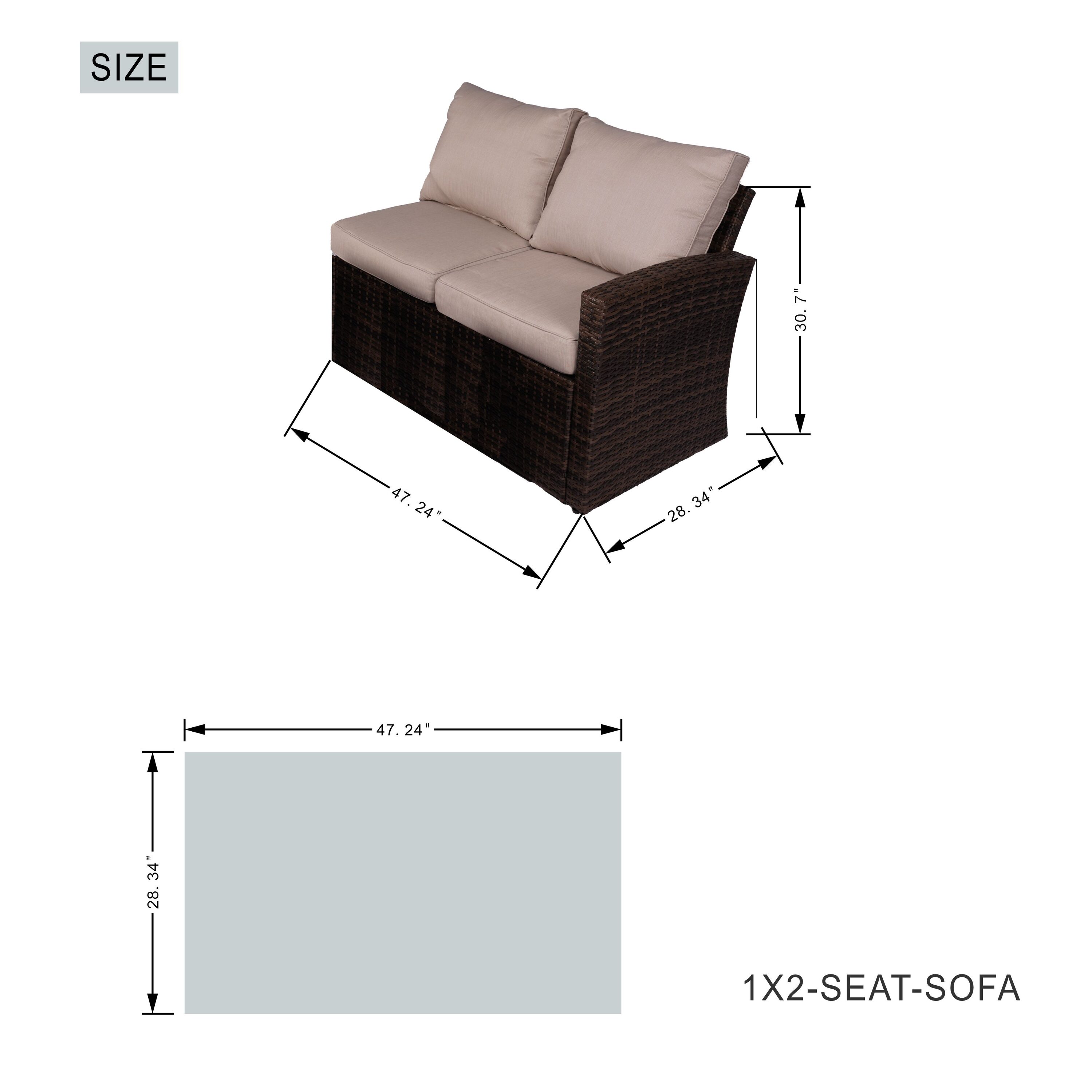 Direct Wicker DWG-2403BFI-BR Patio-Conversation-Sets - View #11