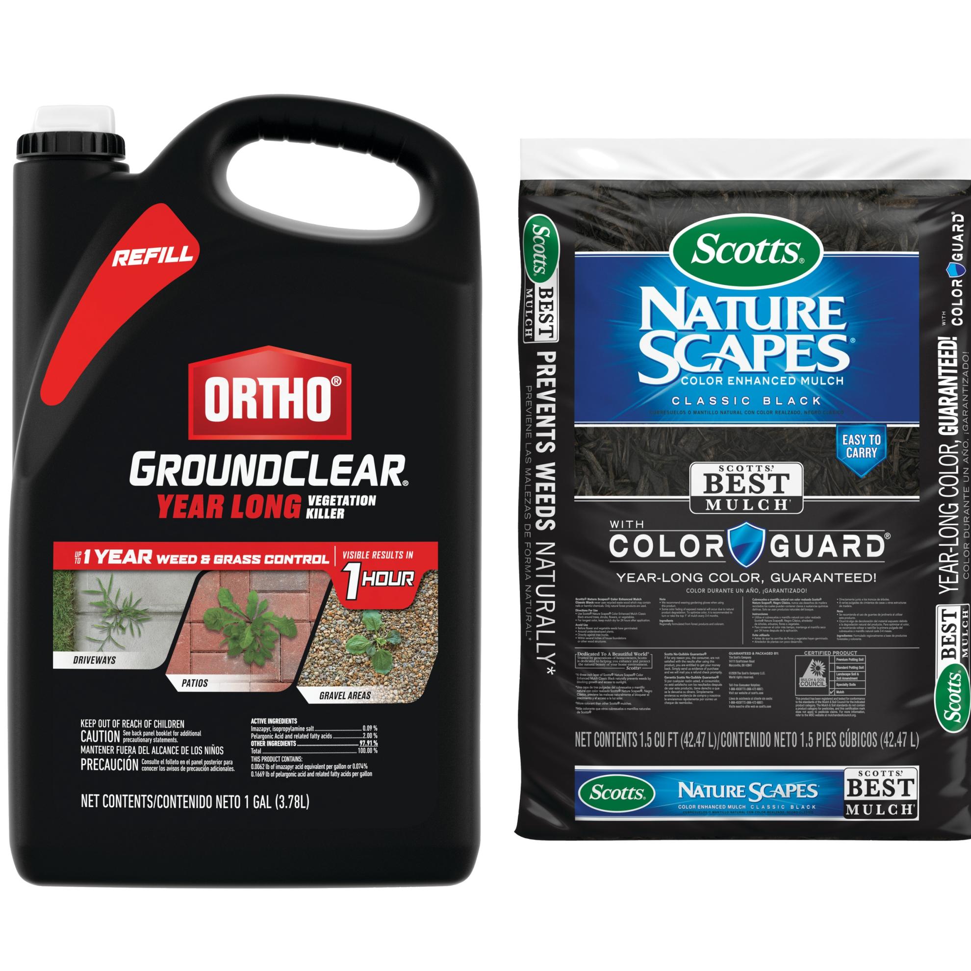 ORTHO  Weed Barrier & Mulch Bundle: Long-Term Control with a Clean, Polished Finish