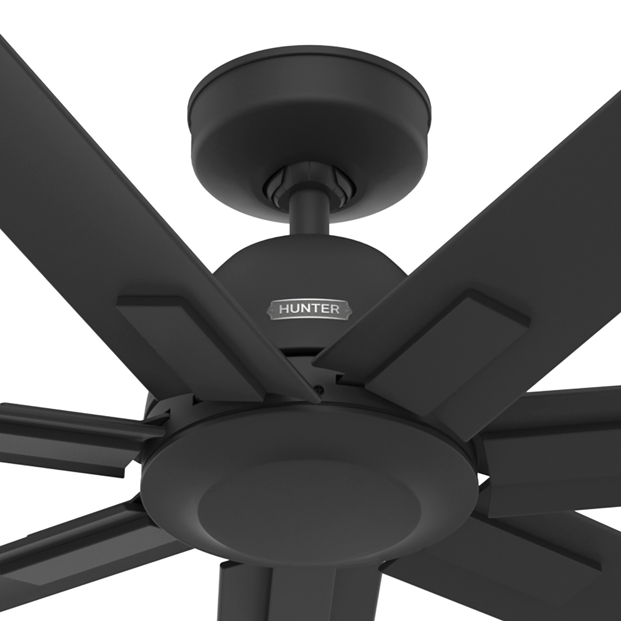 Hunter Downtown 60in Matte Black Indoor/Outdoor Ceiling Fan Wall
