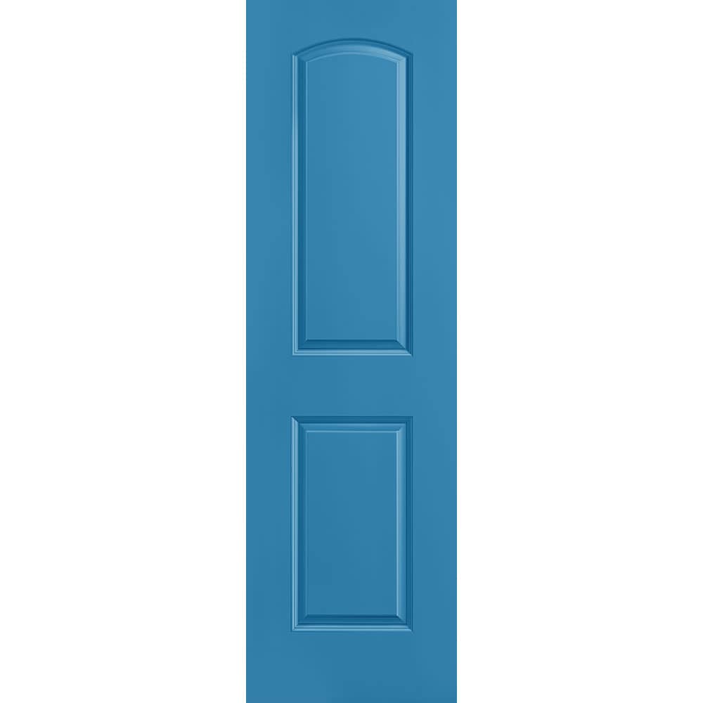 Masonite 1317720 Roman 24-in x 80-in Blue Heron 2-panel round top Smooth Solid core Prefinished Molded composite Slab Door