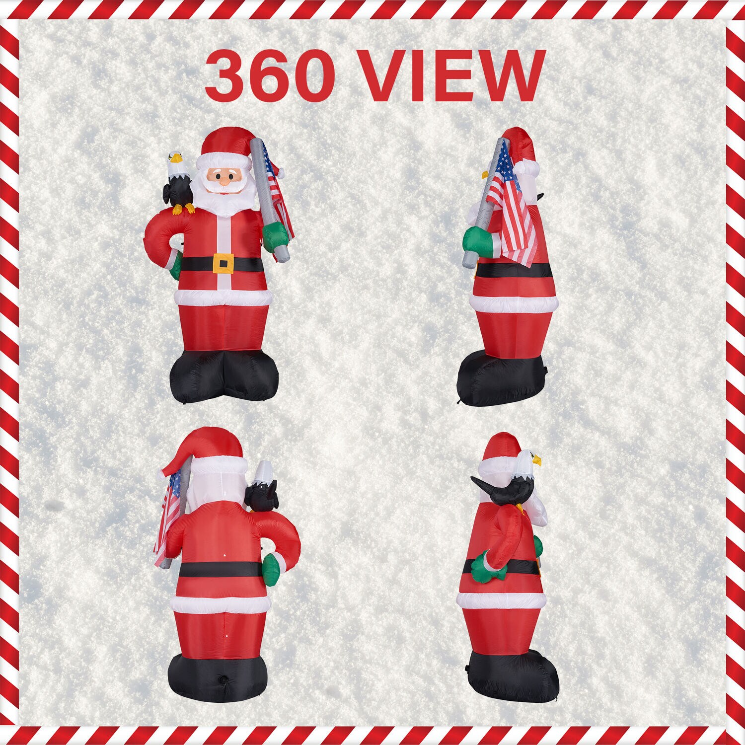 Fraser Hill Farm FHFSANTA081-L Christmas-Inflatables - View #4
