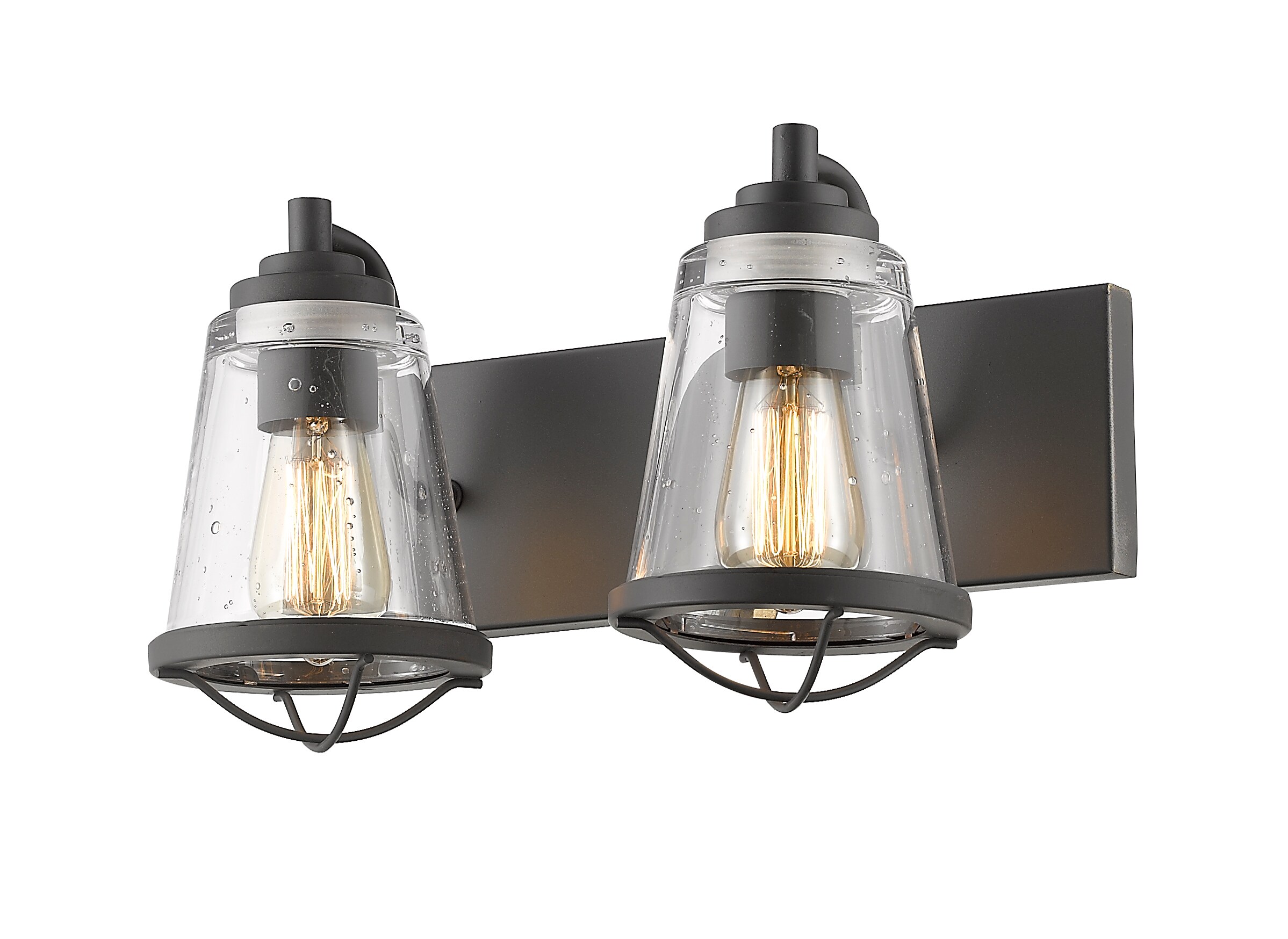 Z-Lite 444-2V-BRZ Mariner 16-in 2 -Light Matte Bronze Coastal Vanity light
