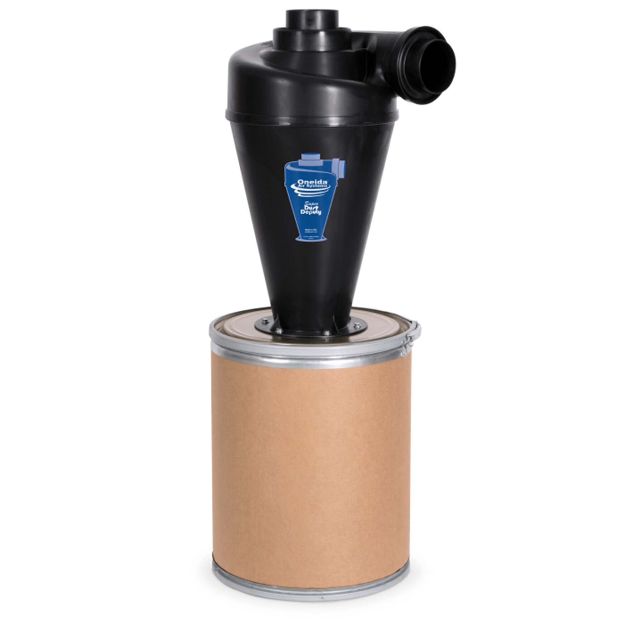 4/5 Cyclone Dust Collection System with 15-Gallon Fiberboard Dust Bin and Reducer Adapters | - Oneida Air Systems 314529