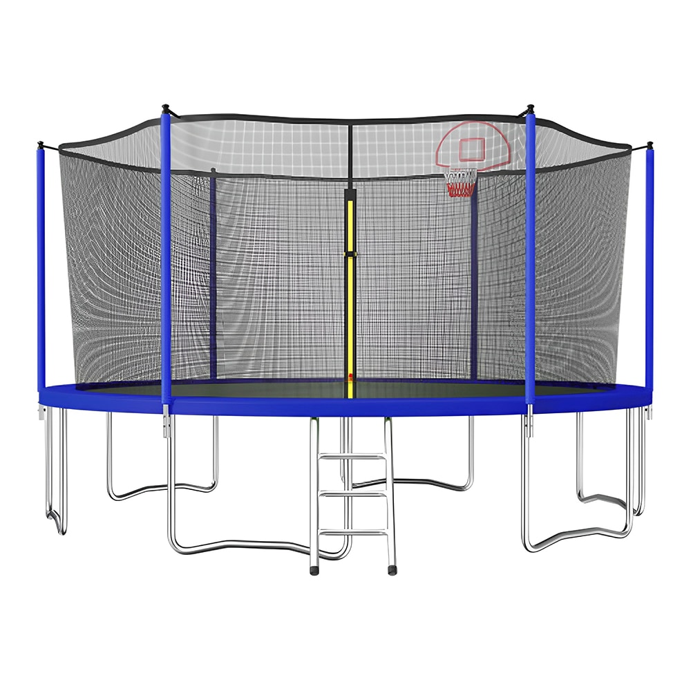 Sunrinx 16FT Round Backyard Trampoline with Safety Enclosure, Cover and ...
