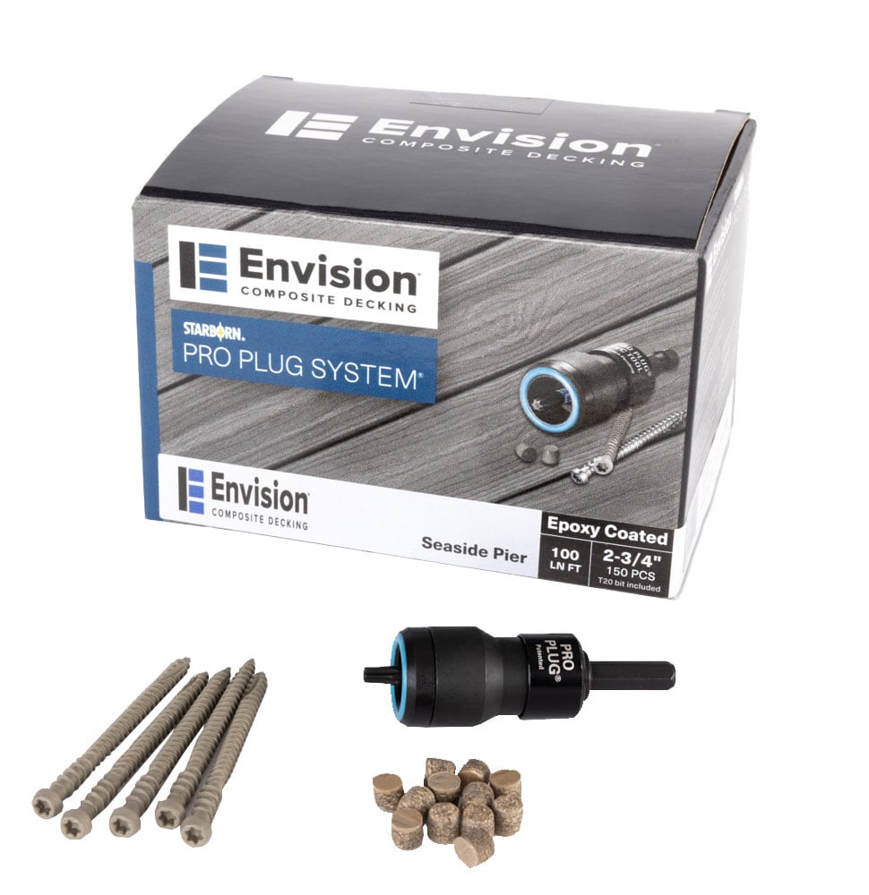 Envision Outdoor Living Products 32000068 Pro Plug 2.75 Inches Seaside Pier Hidden Deck Fastener 100 Linear feet ( 150 -Pack )
