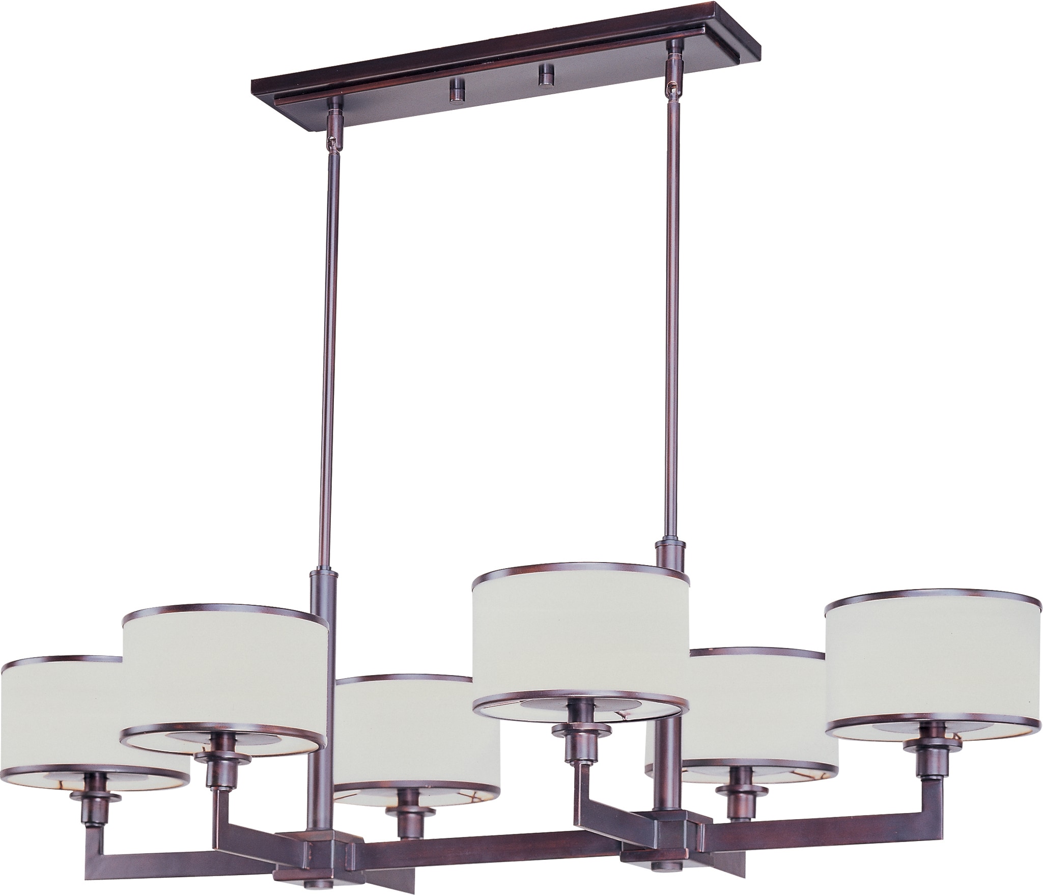 Maxim Lighting 12057WTOI Nexus 6-Light Oil Rubbed Bronze Modern/Contemporary Dry Rated Chandelier