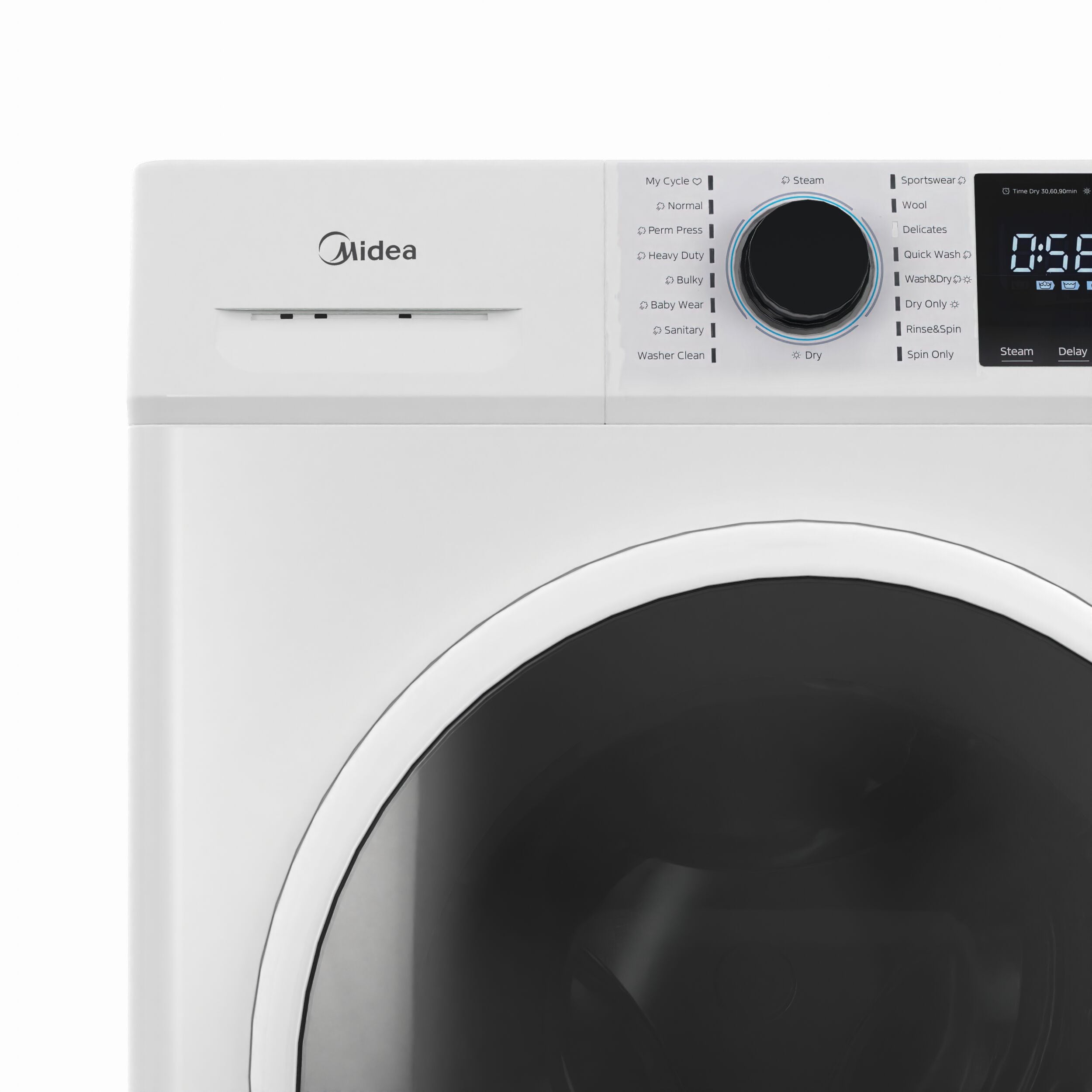 Midea 2.7-cu ft Capacity White and Black Ventless All-in-One