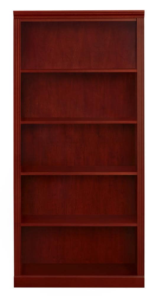 Mahogany 5 Shelf Bookcase - 72 Tall 36 x 12 x 72 : LBC361272