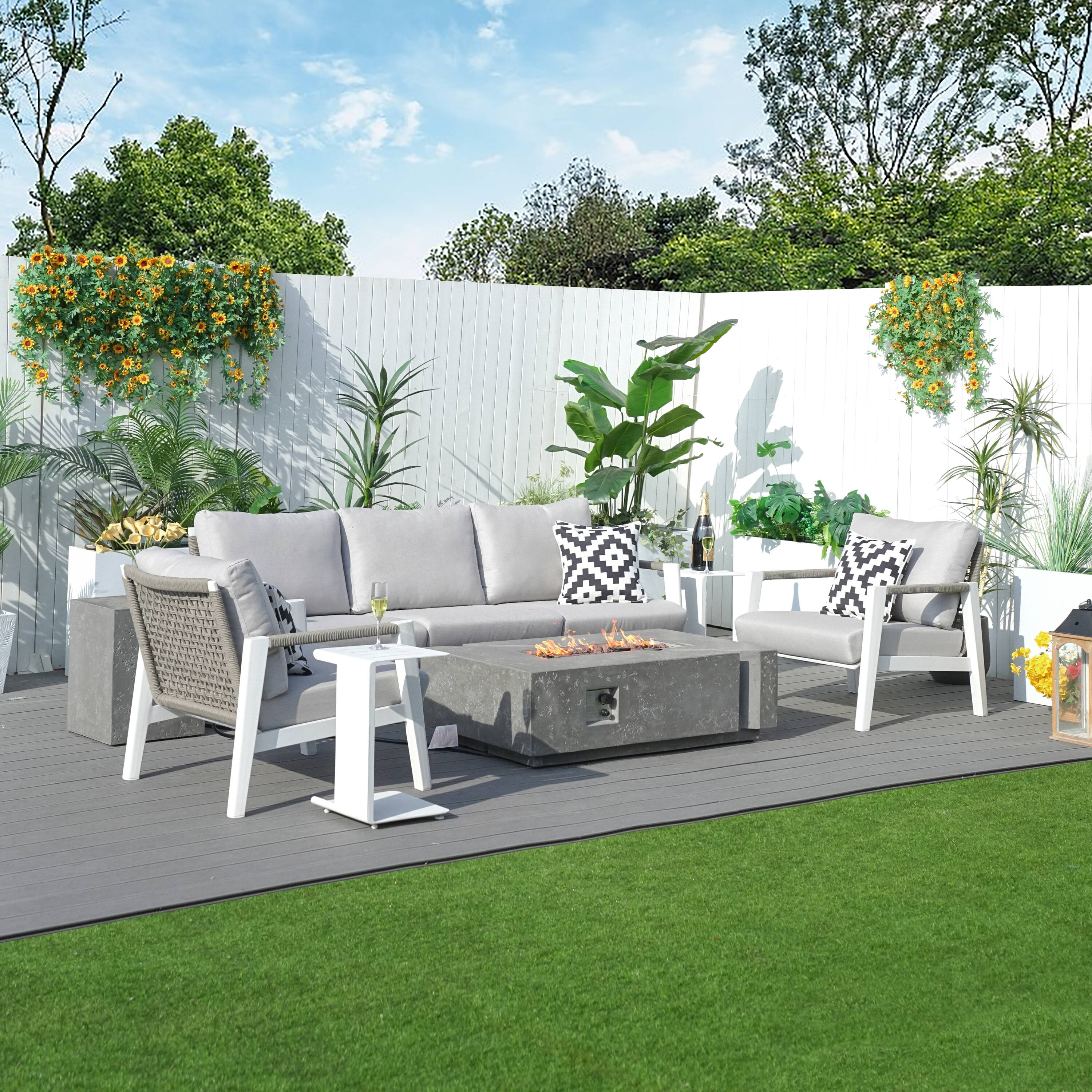 Direct Wicker DWG-2322W&24913G Patio-Conversation-Sets - View #3