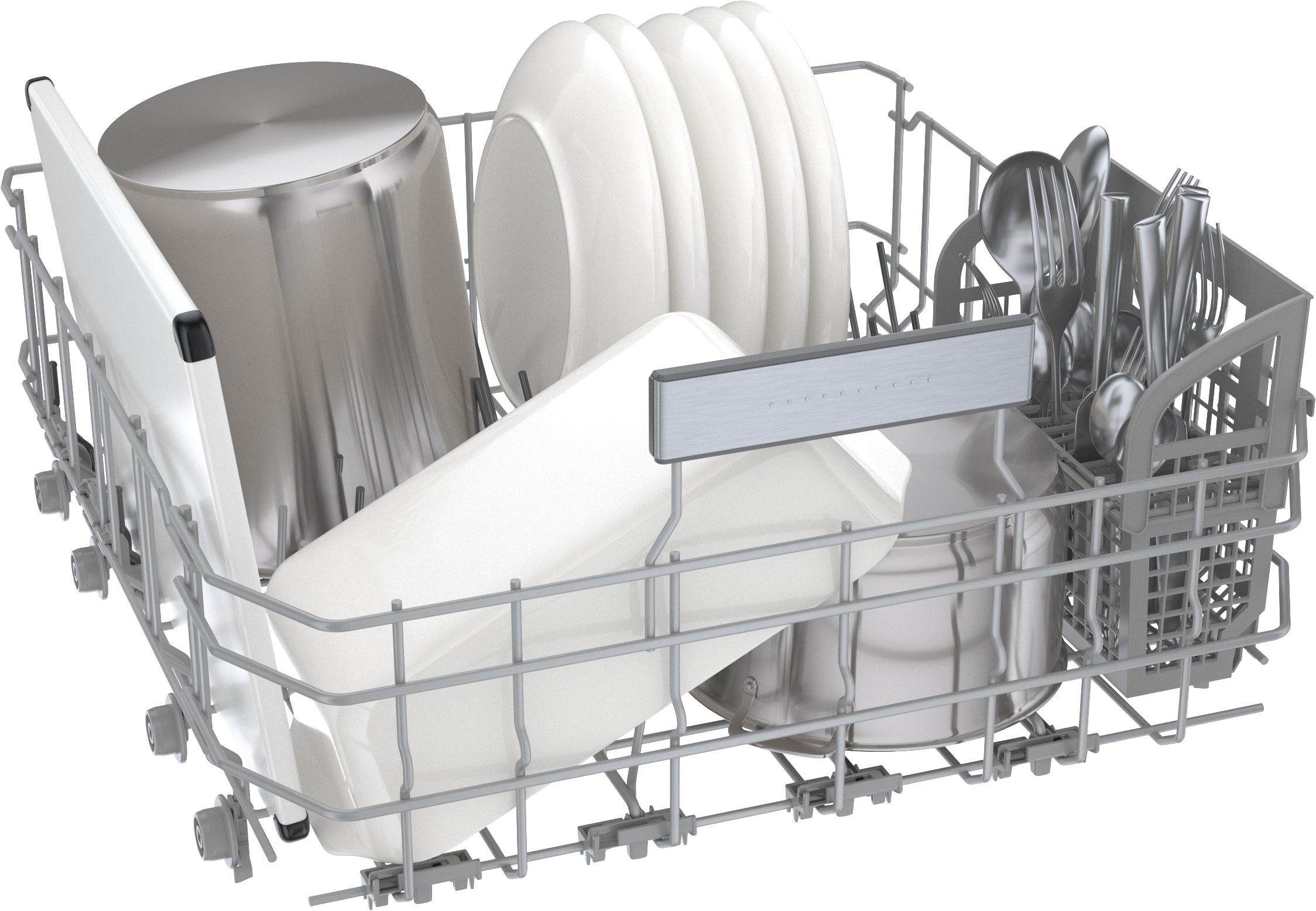 Bosch 500 Series 24 In Top Control Smart Built In Dishwasher With Third Rack Stainless Steel