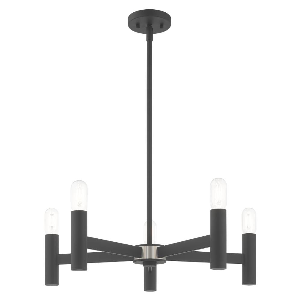 Copenhagen 5-Light Scandinavian Gray Steel Chandelier