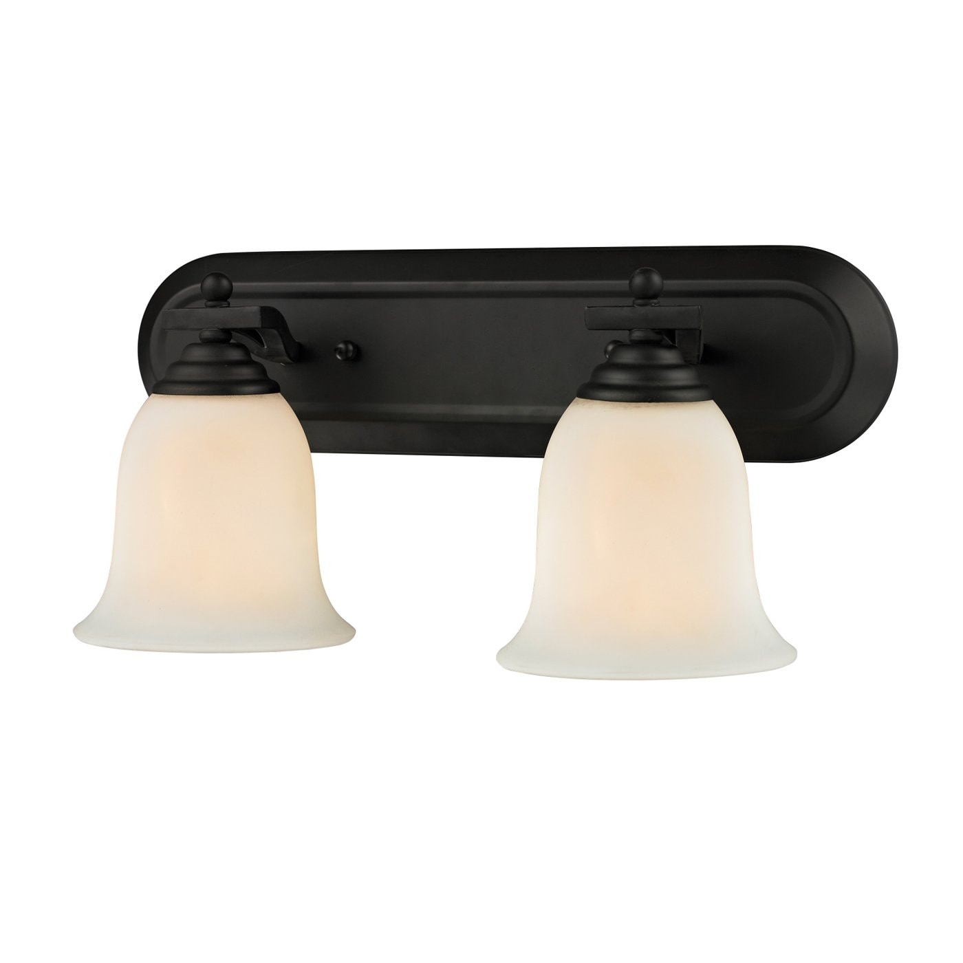 Z-Lite 703-2V-MB Lagoon 18.0-in 2 -Light Matte Black Transitional Vanity light