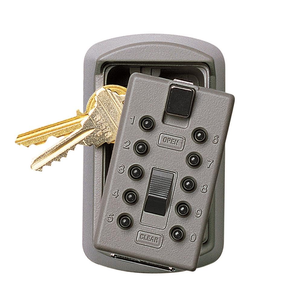 GE Gray Metal Wall-Mount Key Safe with Combination Lock