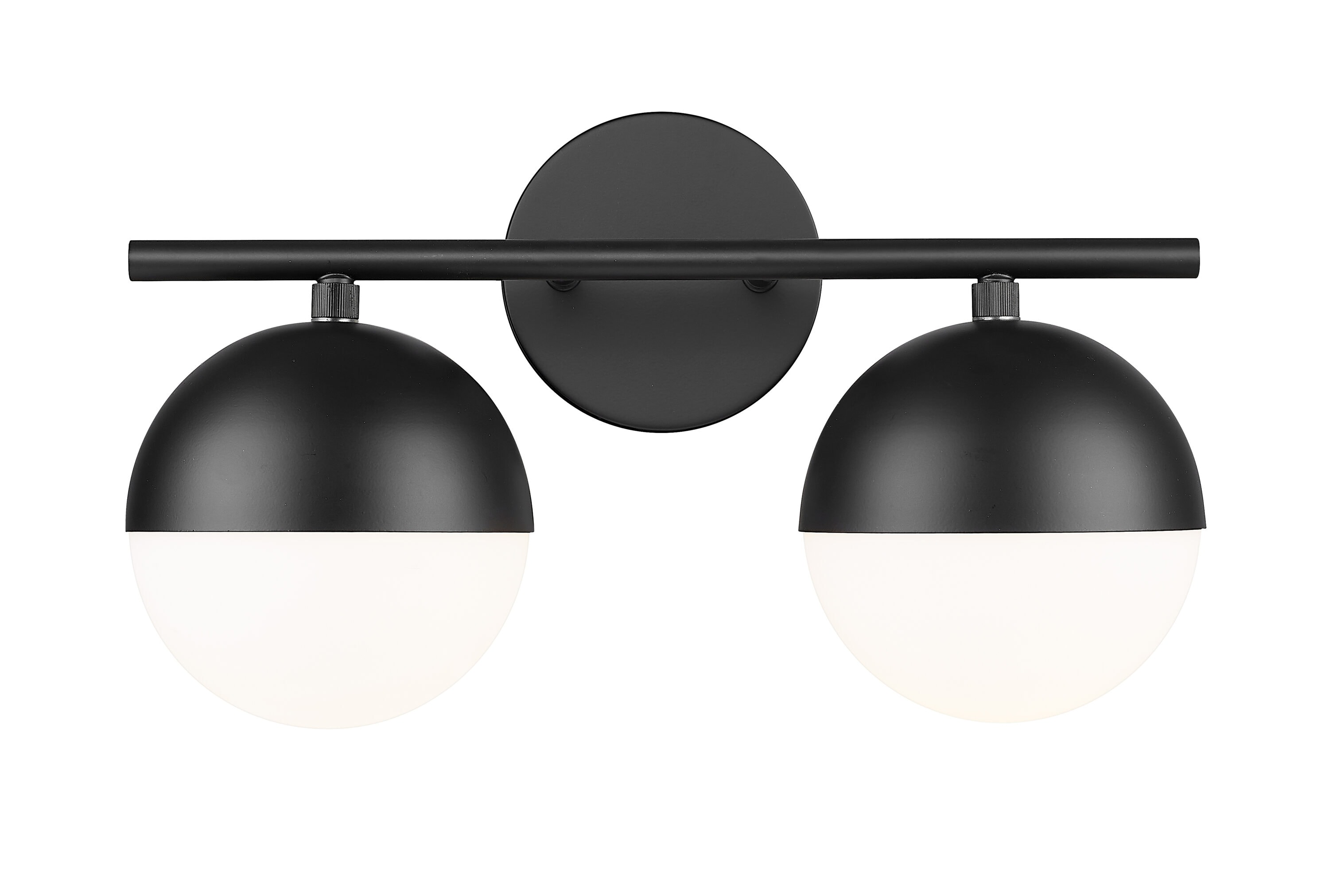 Z-Lite 7517-2V-MB Realm Sphere 16-in 2 -Light Matte Black Transitional Vanity light