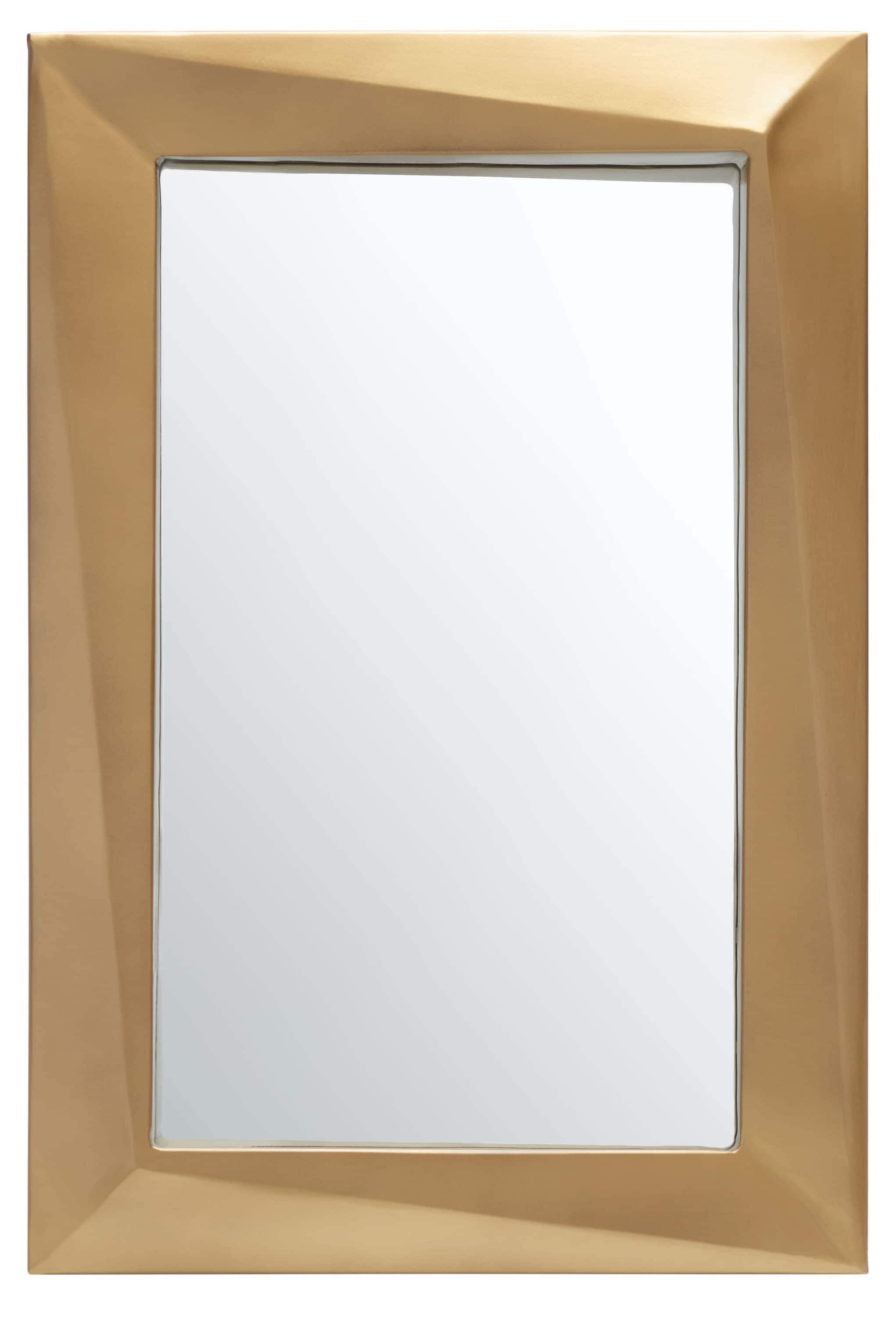 Ellarose 24" Gold Rectangular Wood Wall Mirror