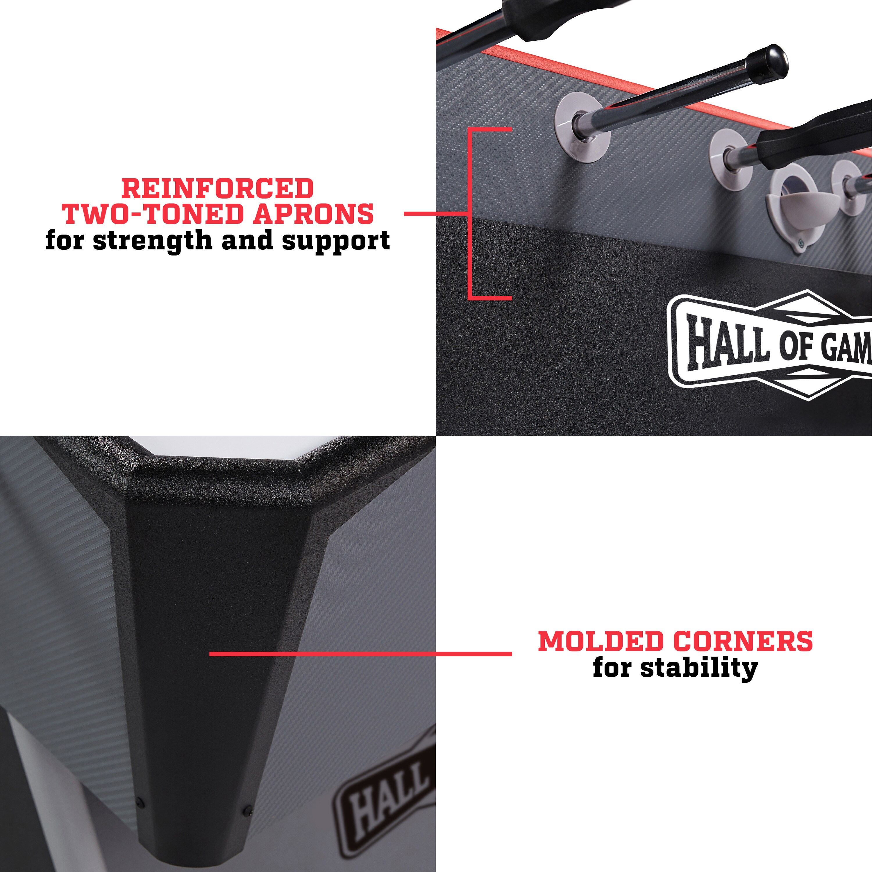 Hall of Games 56" Gray and Black Foosball Table
