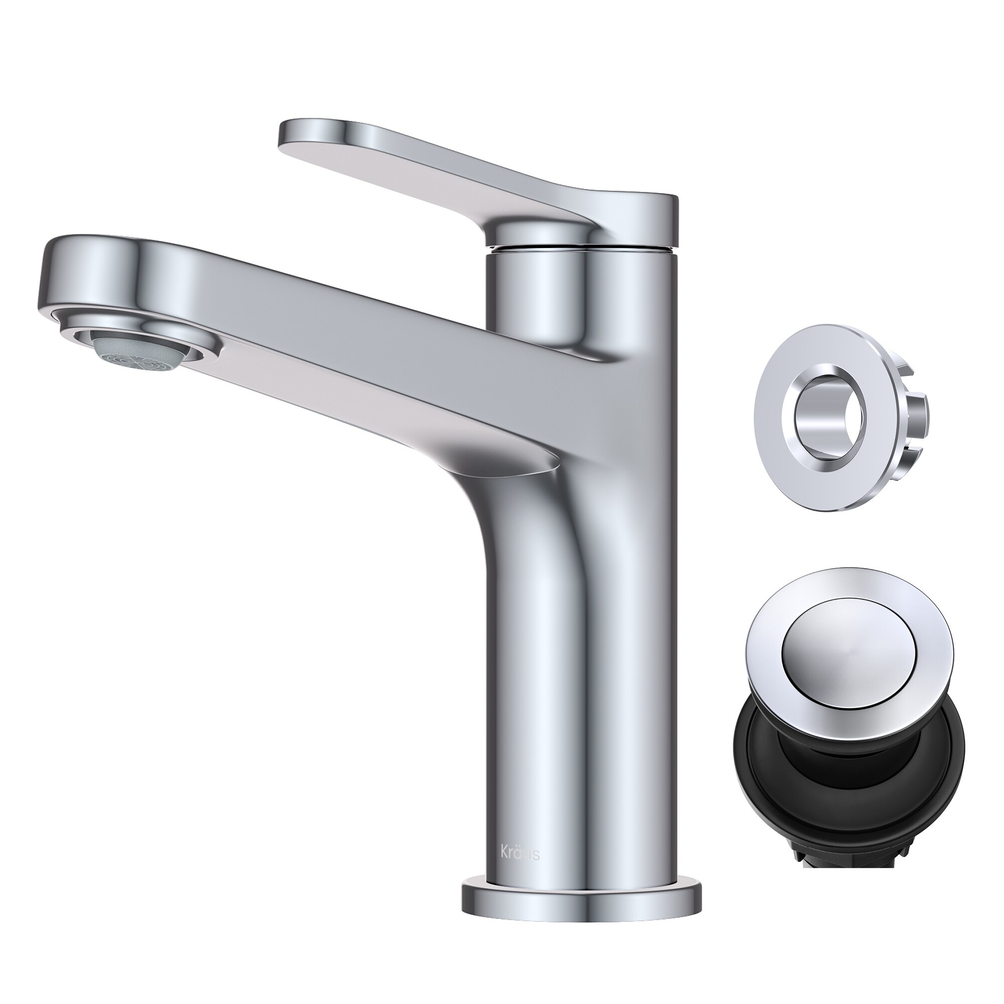 Indy Chrome Single Handle Bathroom Faucet with Pop Up Drain